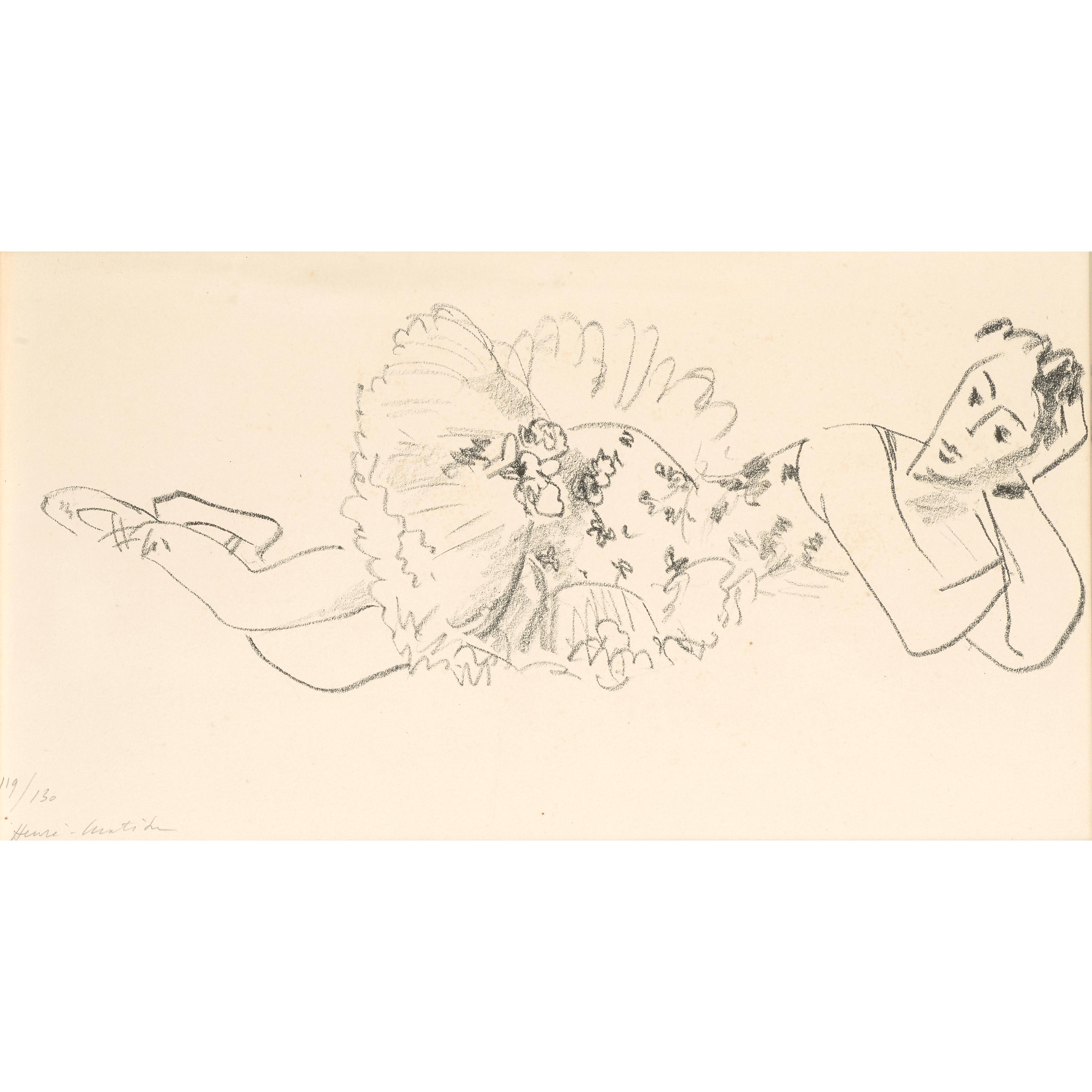 Appraisal: HENRI MATISSE - Danseuse allong e t te accoud e