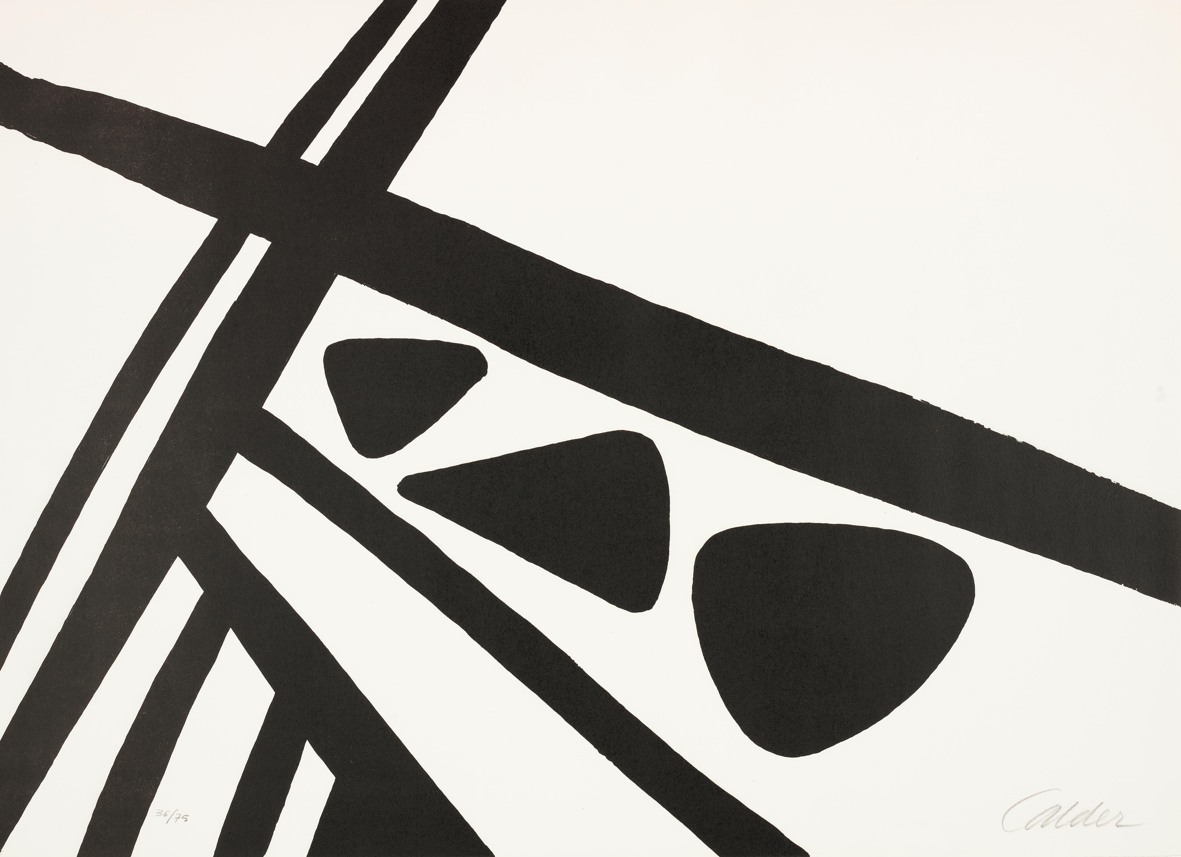 Appraisal: ALEXANDER CALDER - Charpente de fer Iron Frame Lithograph on