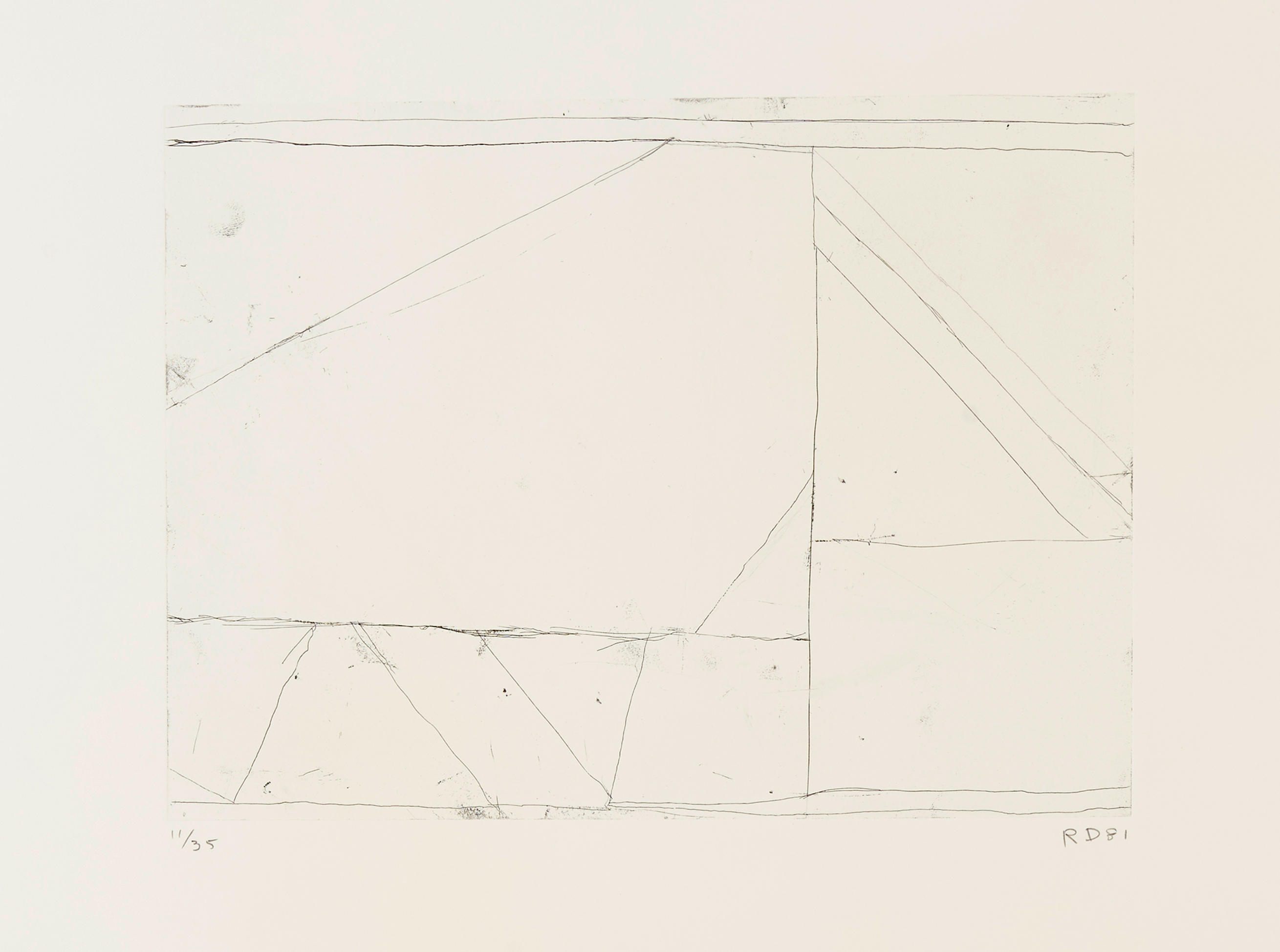 Appraisal: RICHARD DIEBENKORN - Oakland Image Etching on wove paper initialed