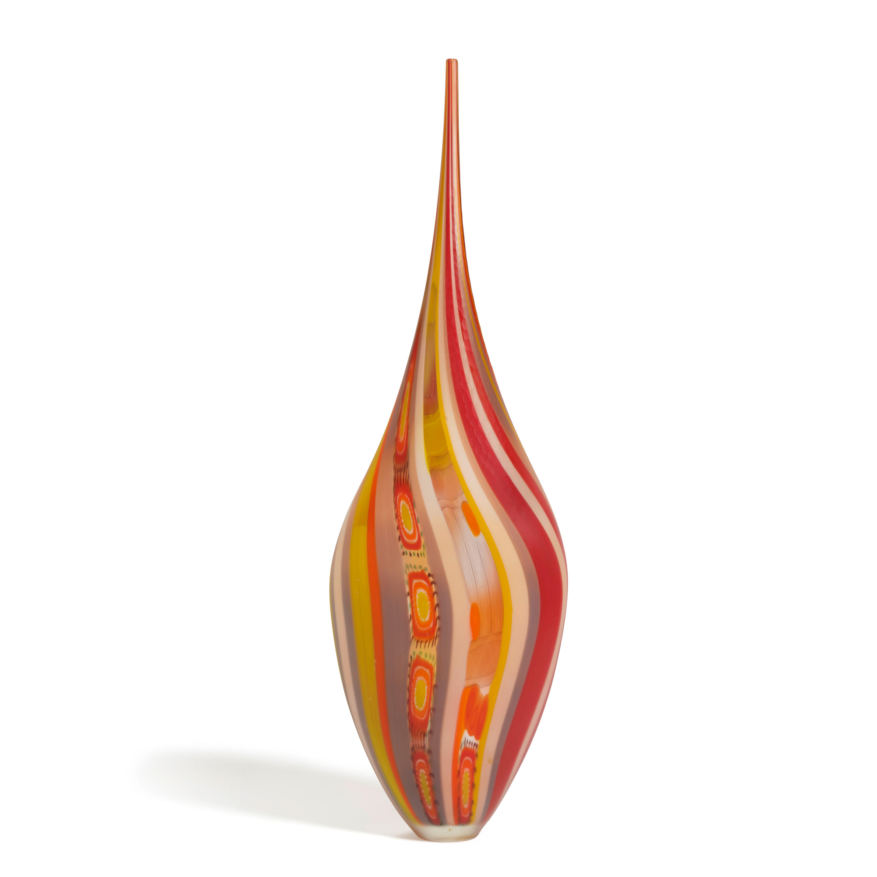 Appraisal: DAVID PATCHEN BORN Untitled Tall Vessel blown and frosted glass