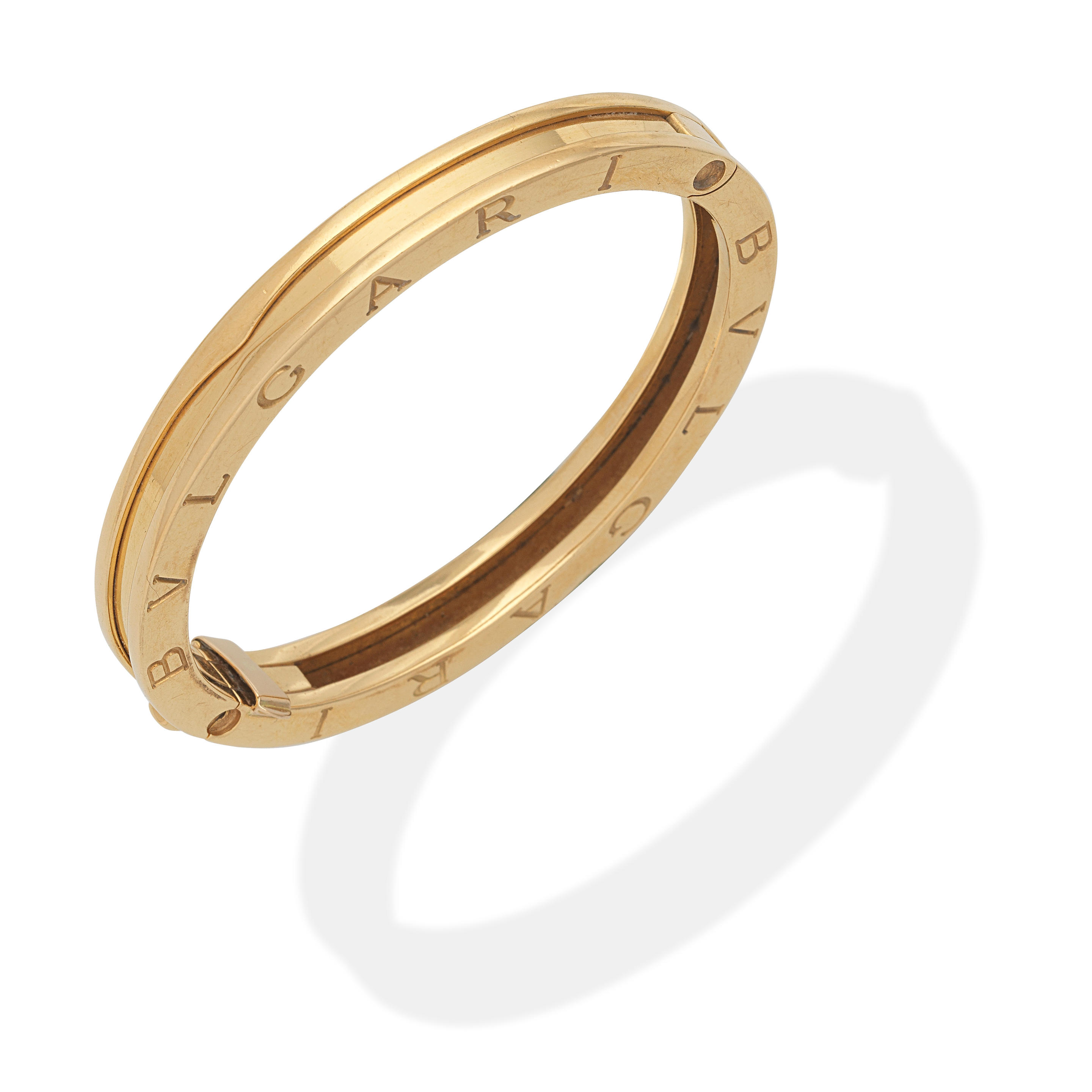 Appraisal: BULGARI 'B ZERO ' BANGLE Hinged mounted in carat gold