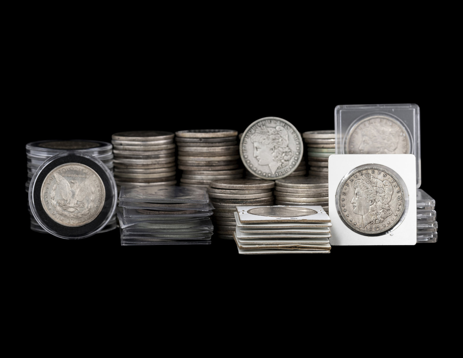 Appraisal: A Large Collection of Morgan Coins comprising x -S x