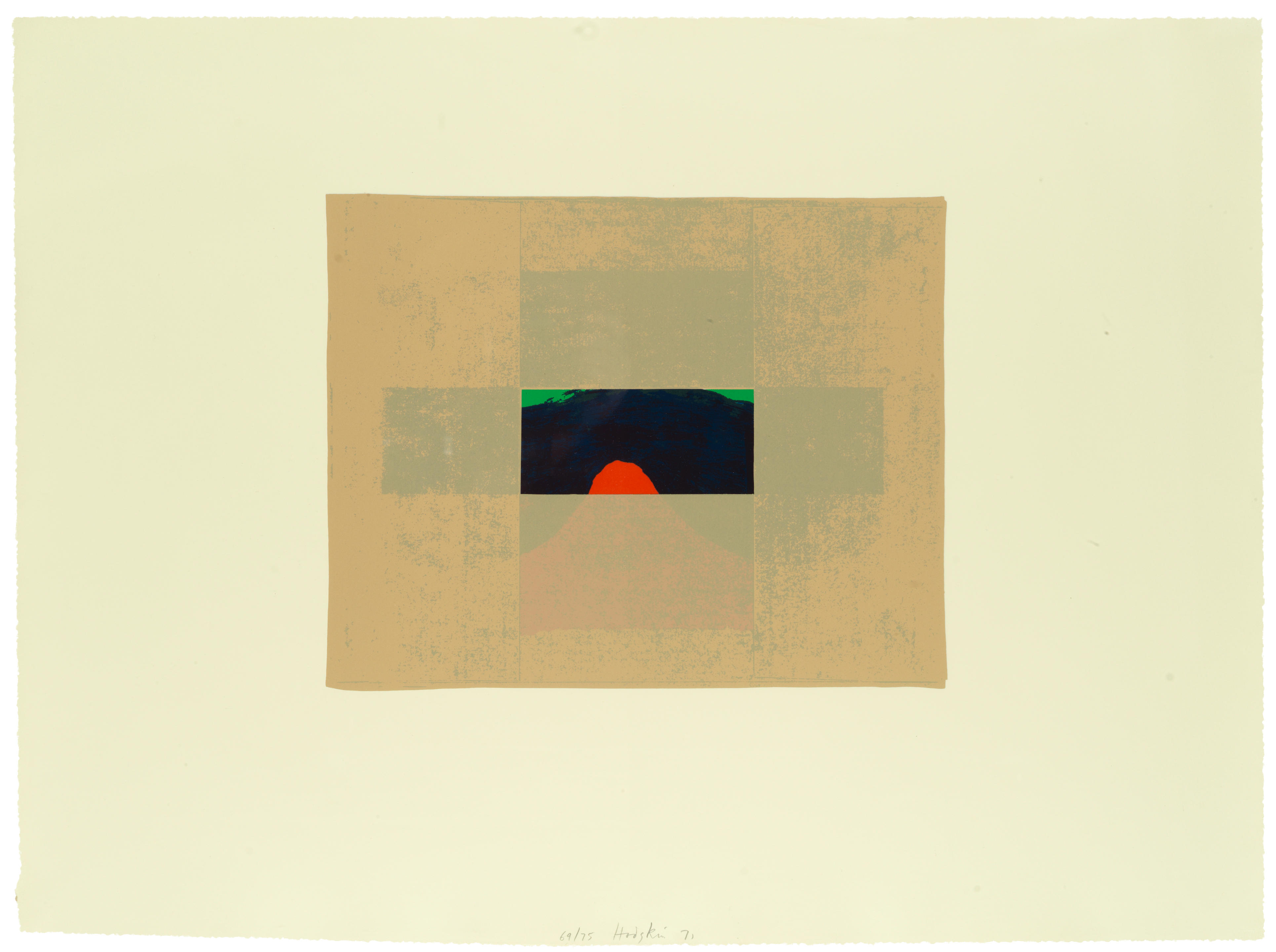 Appraisal: SIR HOWARD HODGKIN BRITISH - Indian View E Heenk Screenprint