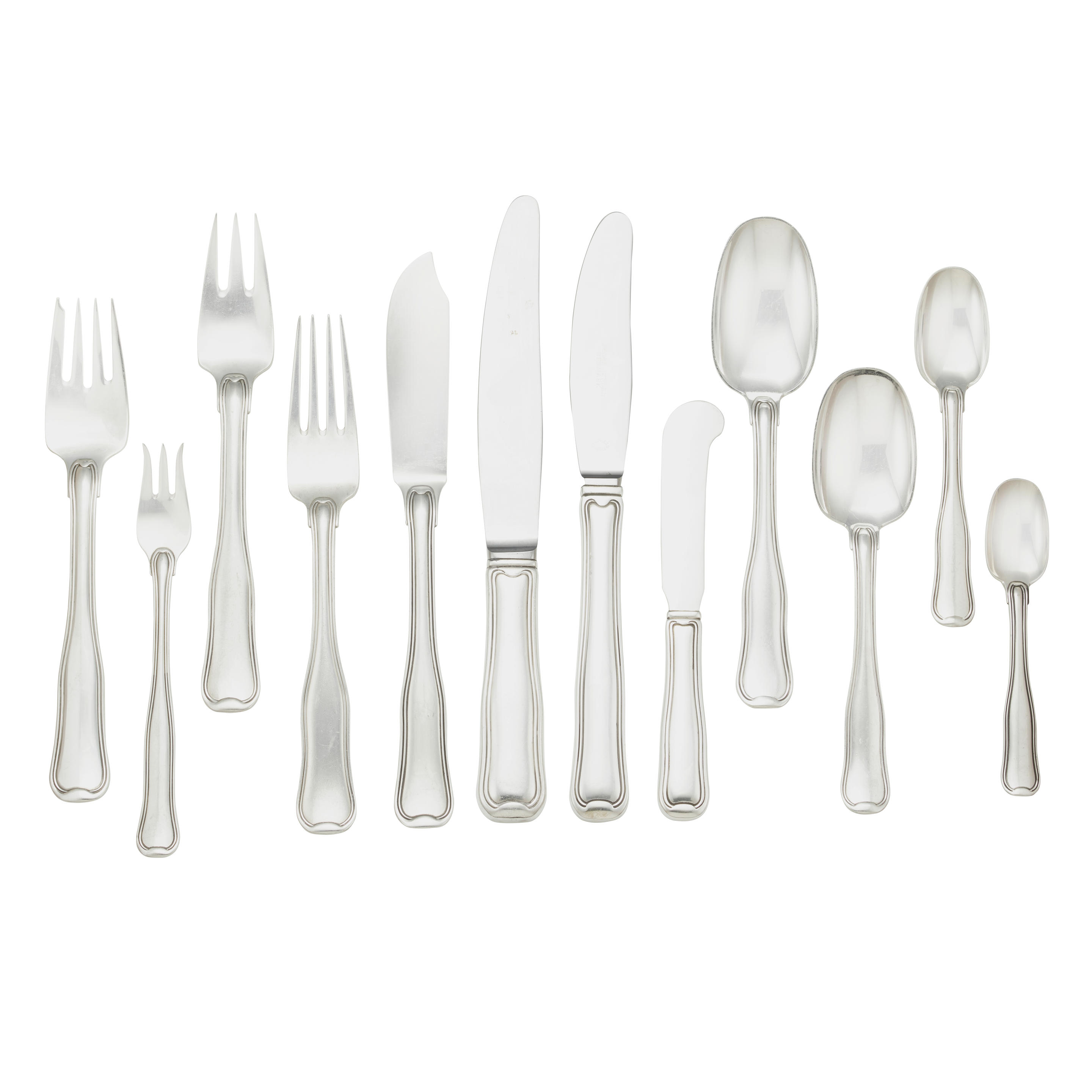 Appraisal: A GEORG JENSEN STERLING SILVER FLATWARE SERVICE FOR THIRTY-SIX by