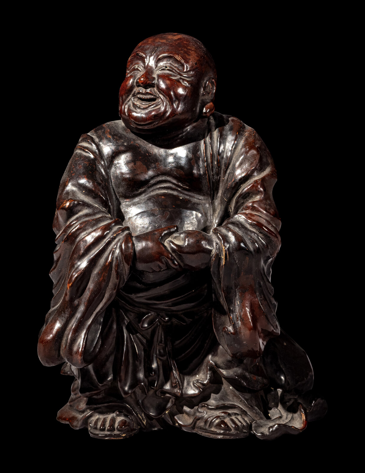 Appraisal: Ogawa Haritsu Ritsuo - A Dry-Lacquer Figure of Hotei the