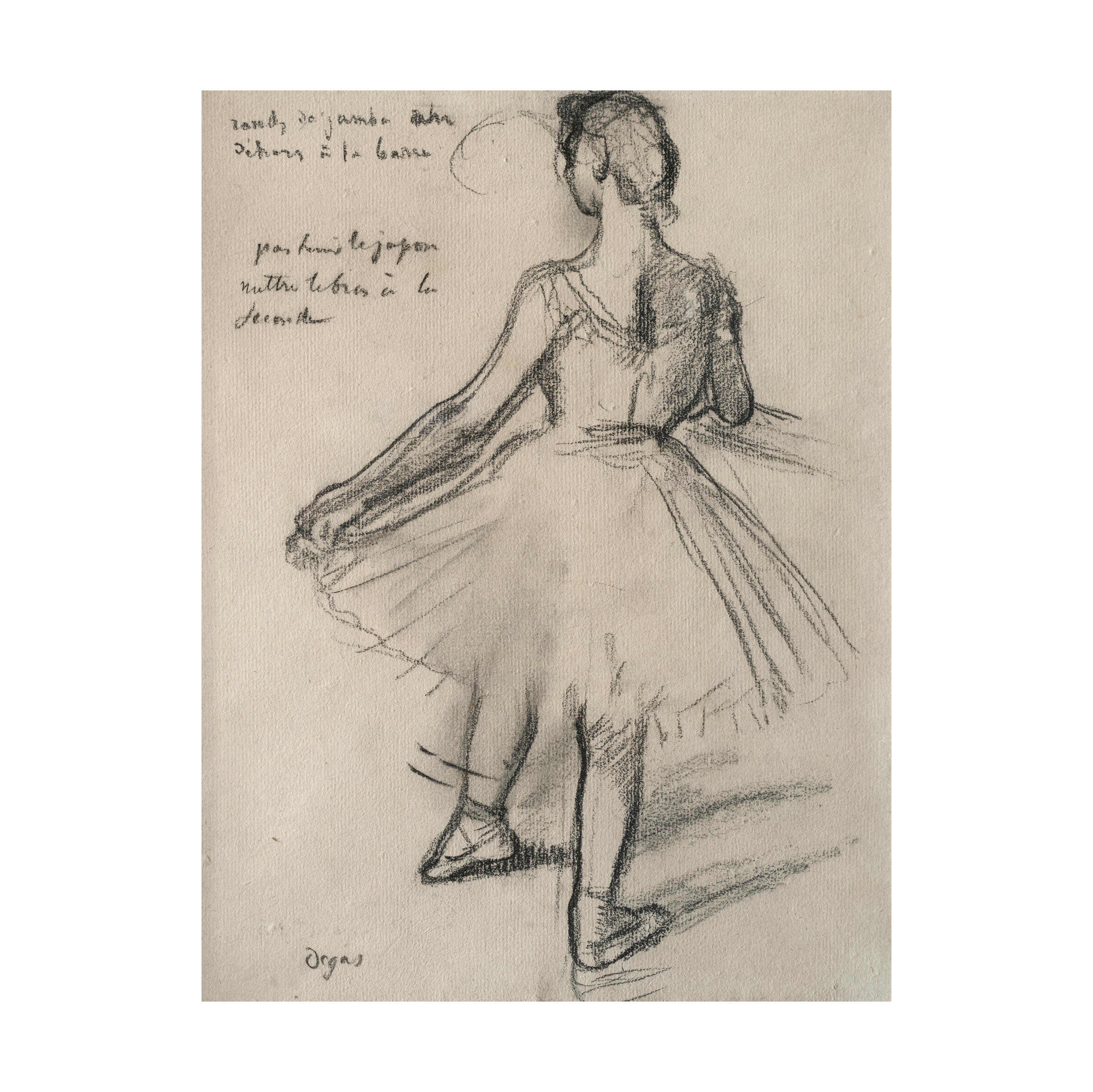 Appraisal: EDGAR DEGAS - Danseuse de dos sign Degas en bas