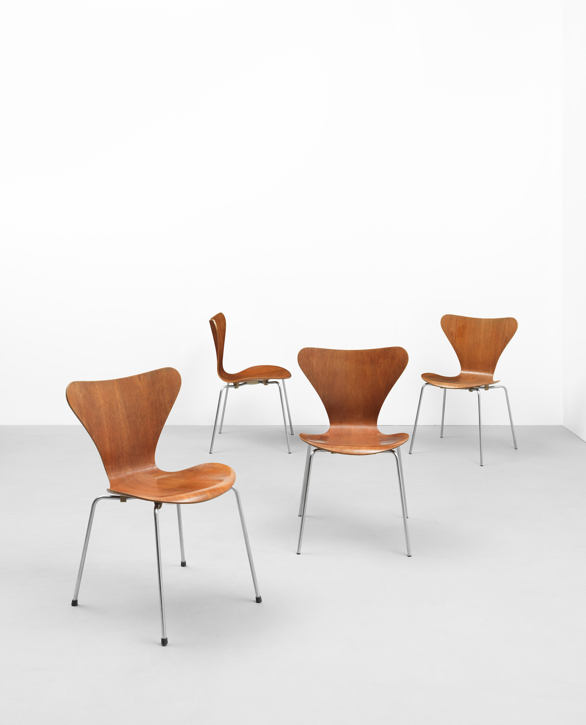 Appraisal: ARNE JACOBSEN Set of four 'Series ' chairs model no