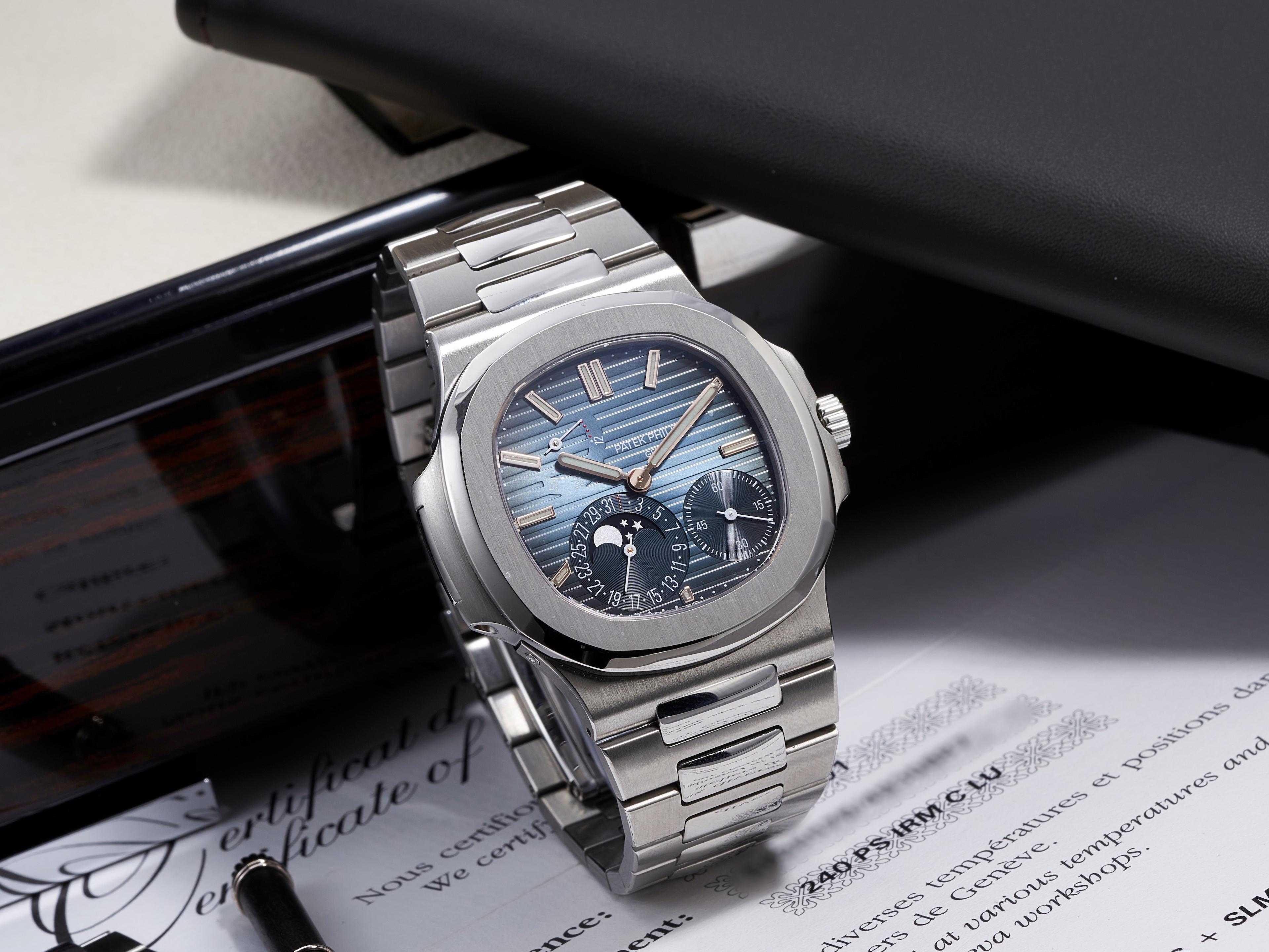 Appraisal: PATEK PHILIPPE NAUTILUS REF A A STAINLESS STEEL BRACELET WATCH