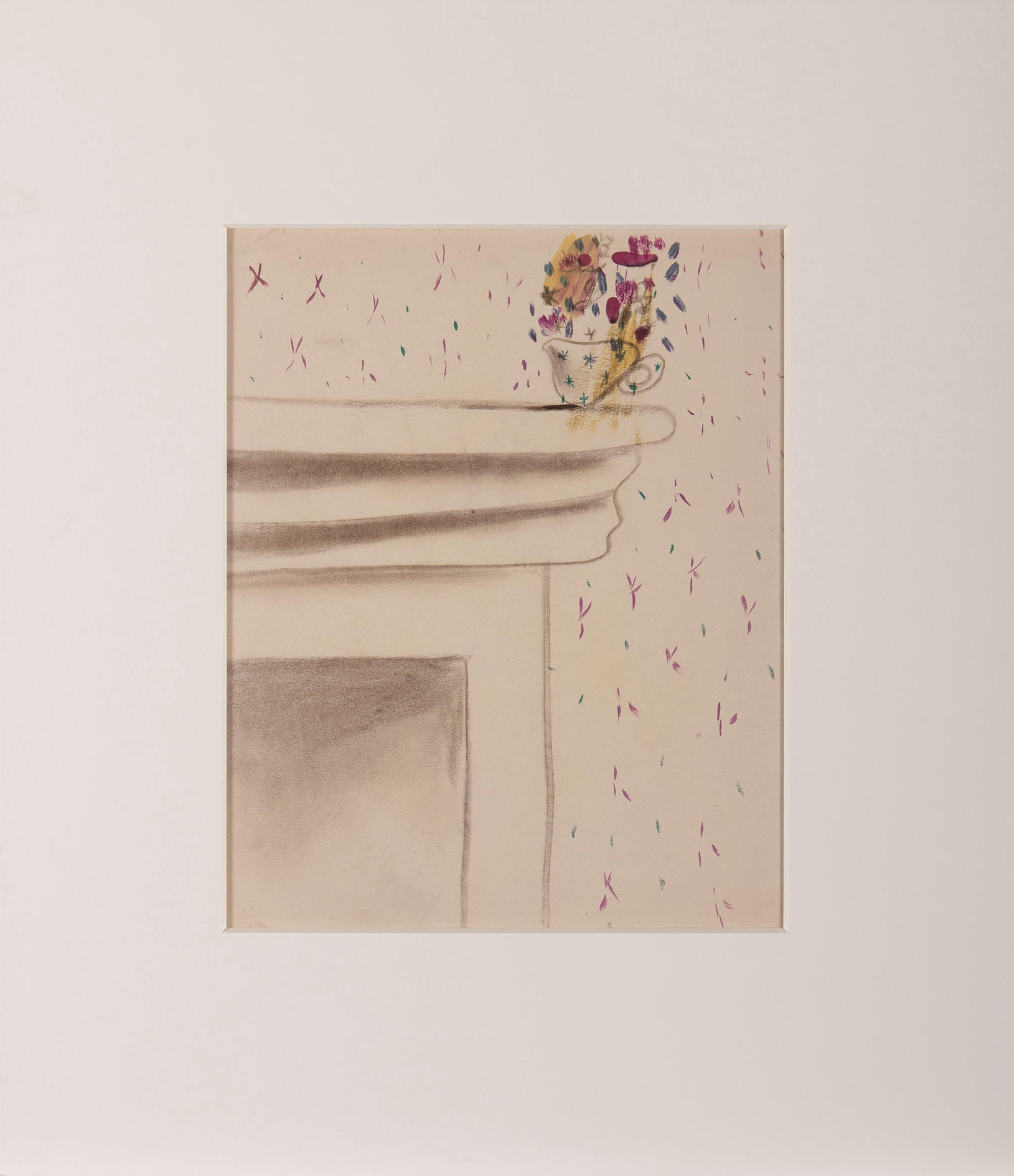 Appraisal: SIDNEY NOLAN - Flowers on the Mantelpiece at Heidi c