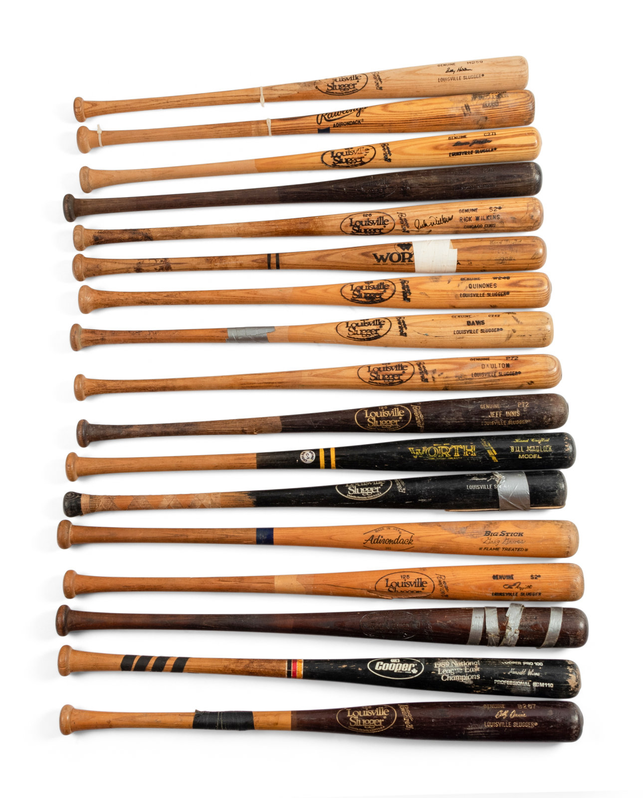 Appraisal: A Large Group of Assorted Game Used Issued Baseball Bats