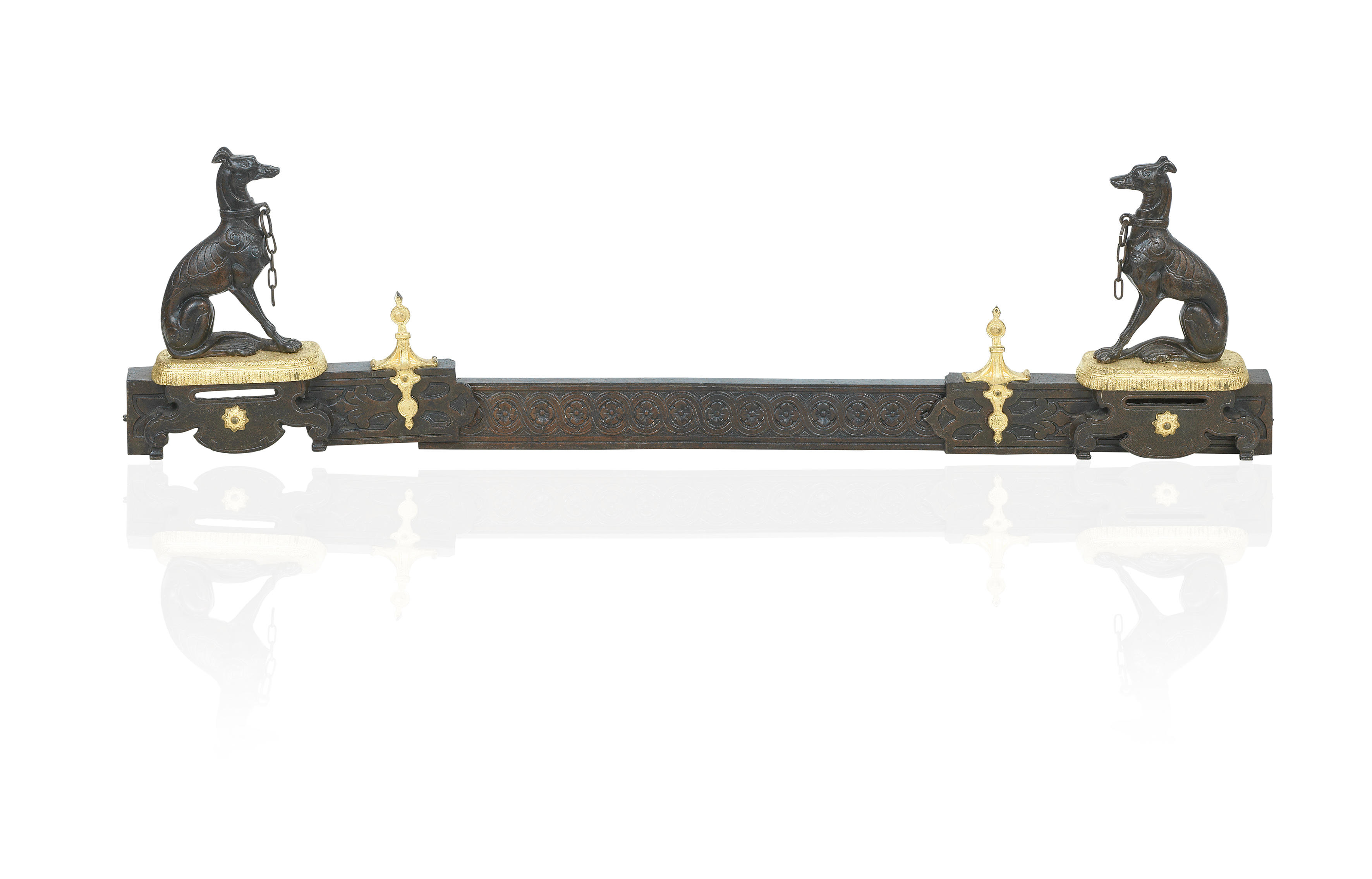 Appraisal: A LATE TH CENTURY CAST IRON AND GILT METAL ADJUSTABLE