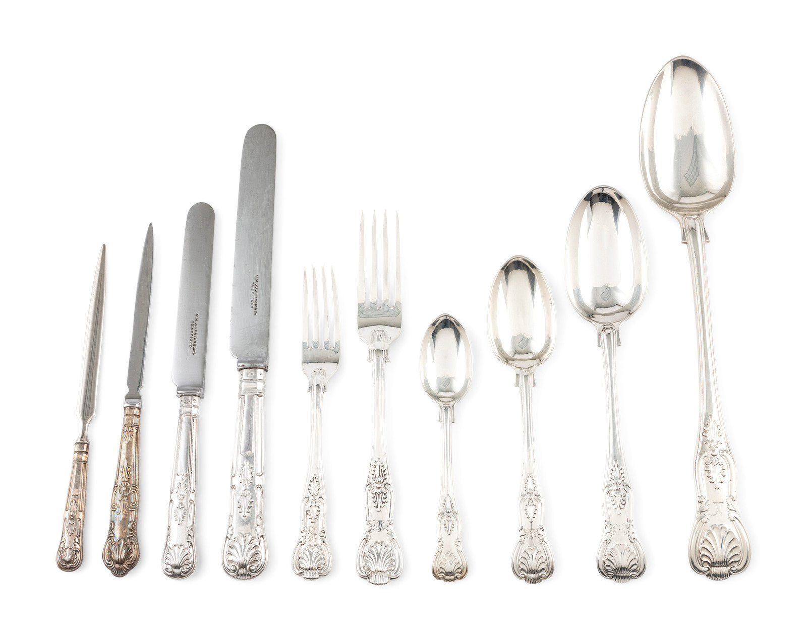 Appraisal: A Group of English Silver 'Kings Pattern' Flatware th Century