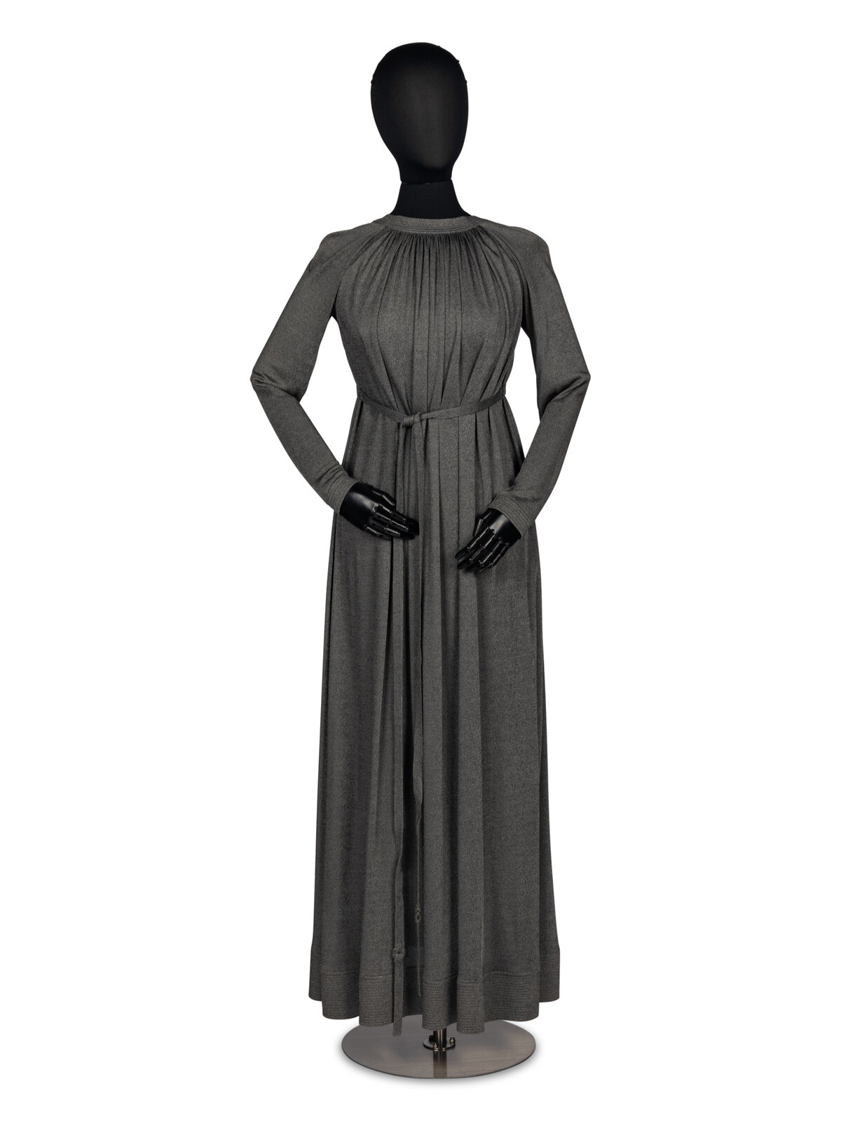 Appraisal: Geoffrey Beene Gown Tent gown in variegated grey with raglan