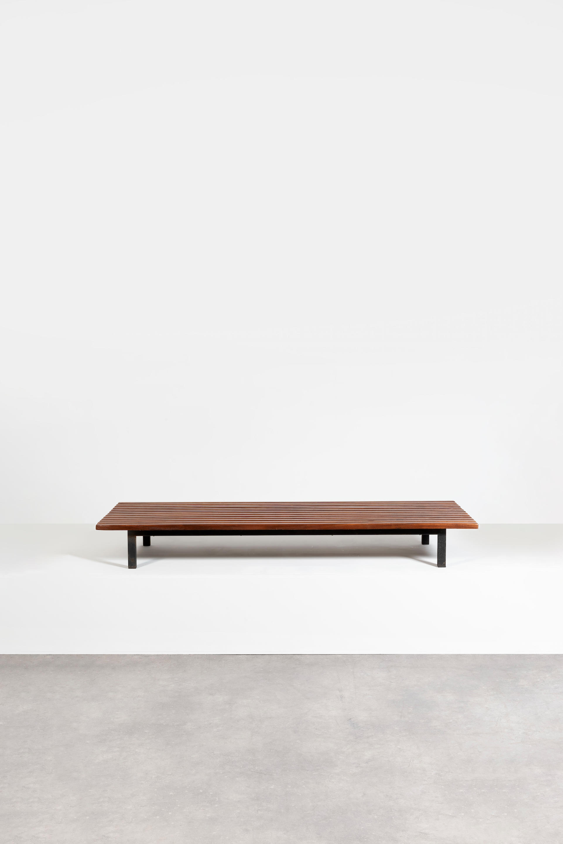 Appraisal: CHARLOTTE PERRIAND - Mod Cansado Banquette Lattes d'acajou et pi