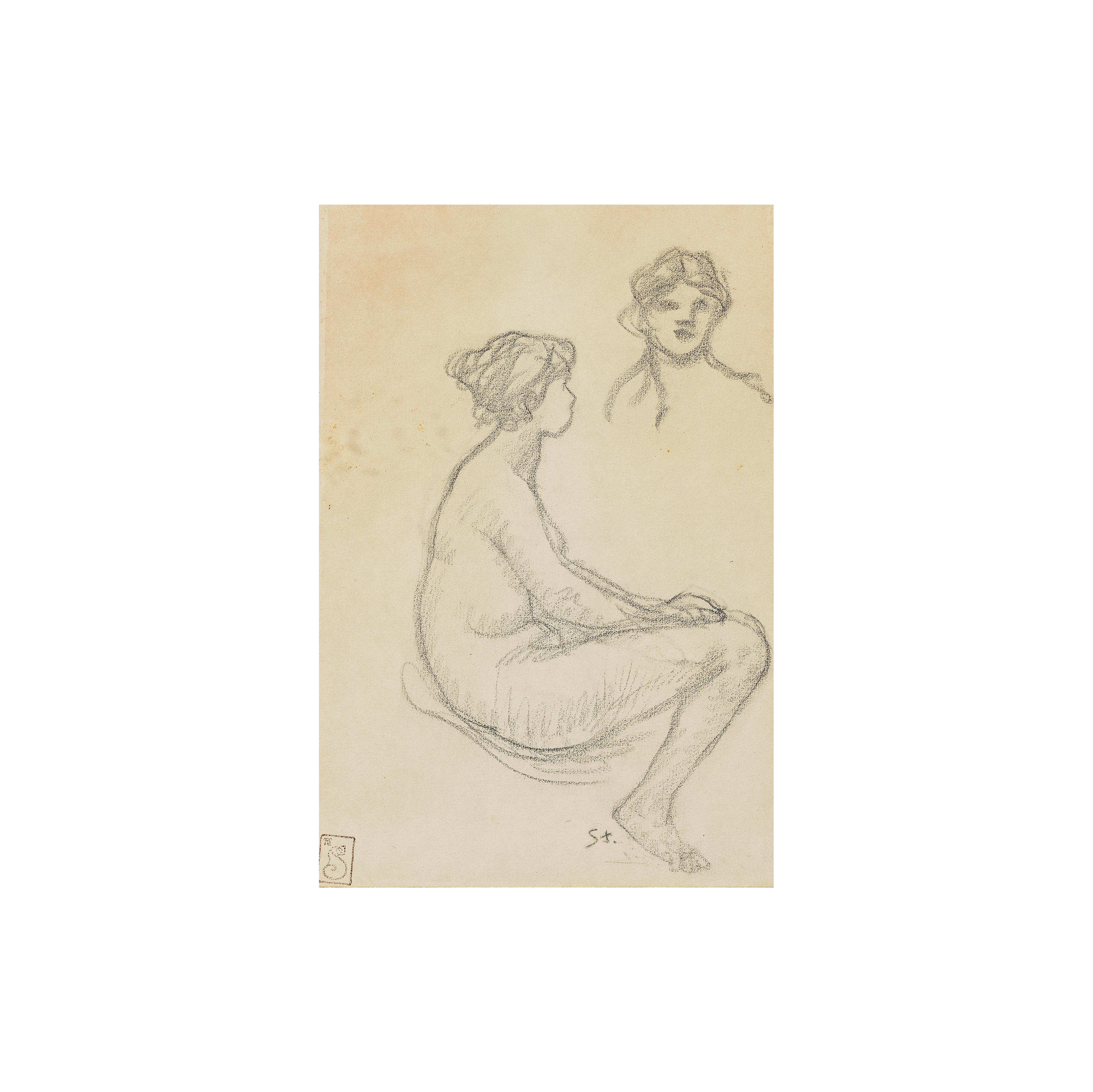 Appraisal: TH OPHILE ALEXANDRE STEINLEN SUISSE - FRANCE tude de nu