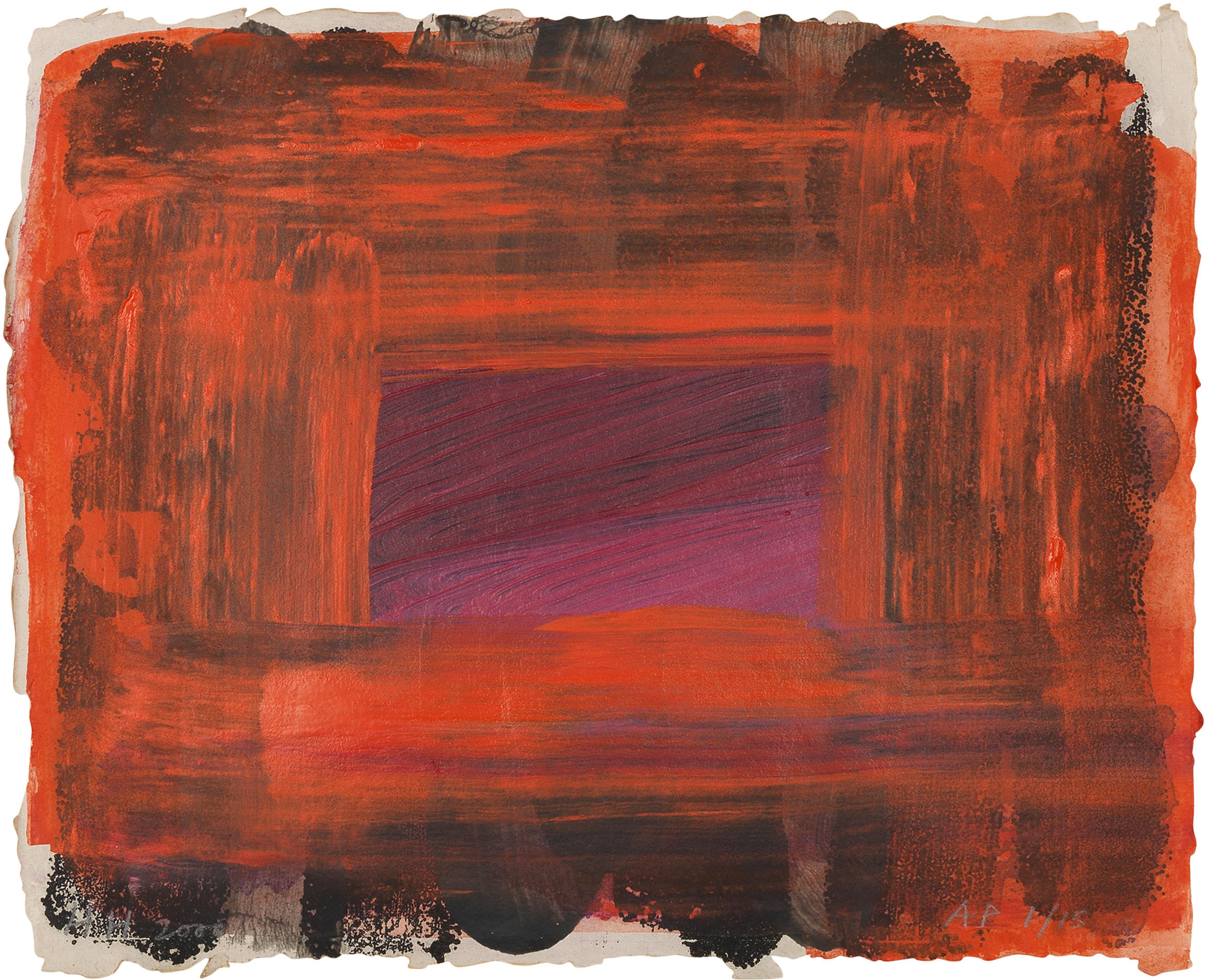 Appraisal: SIR HOWARD HODGKIN BRITISH - Dawn Heenk Etching and aquatint