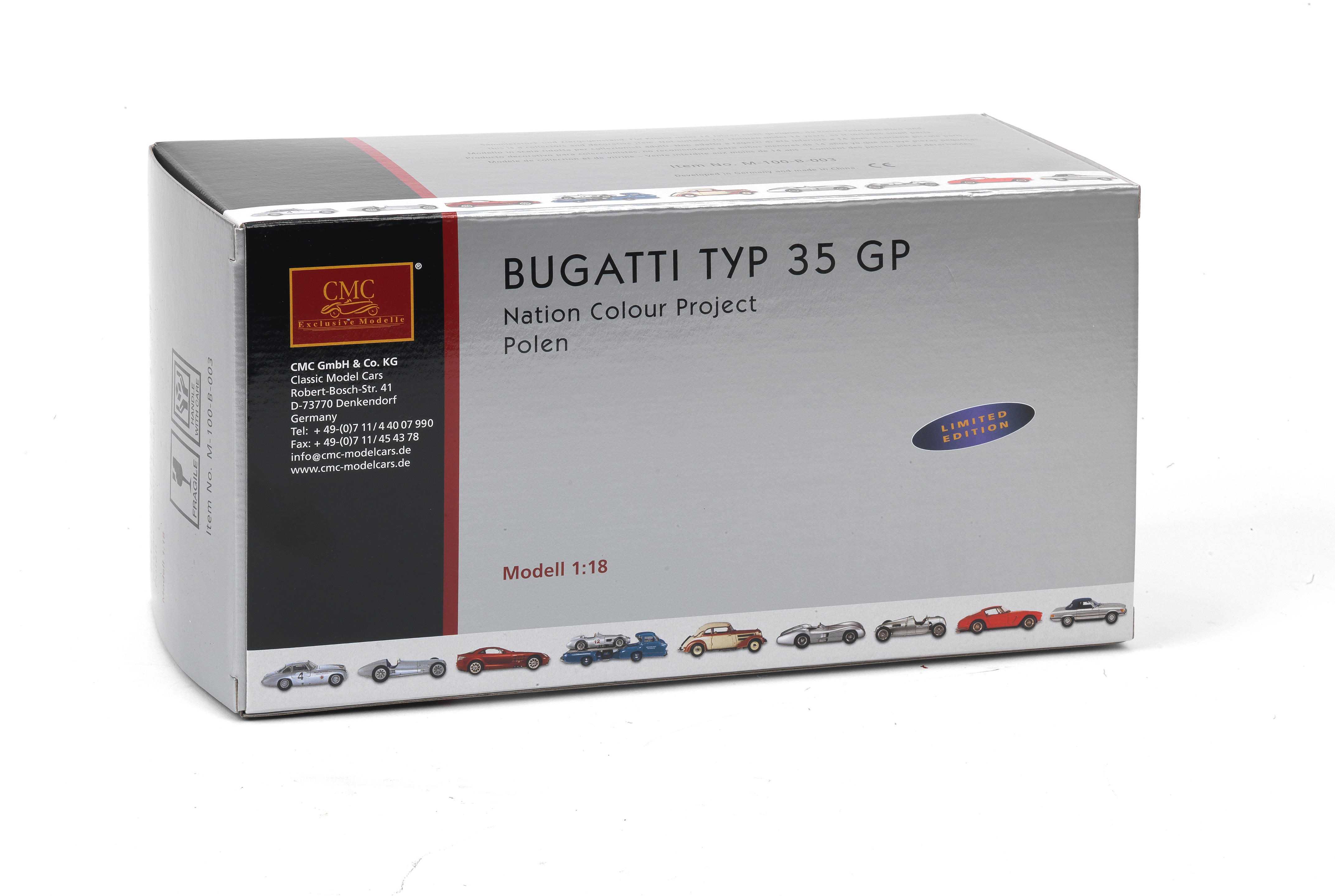 Appraisal: A BOXED SCALE DIE-CAST MODEL OF A BUGATTI TYPE BY