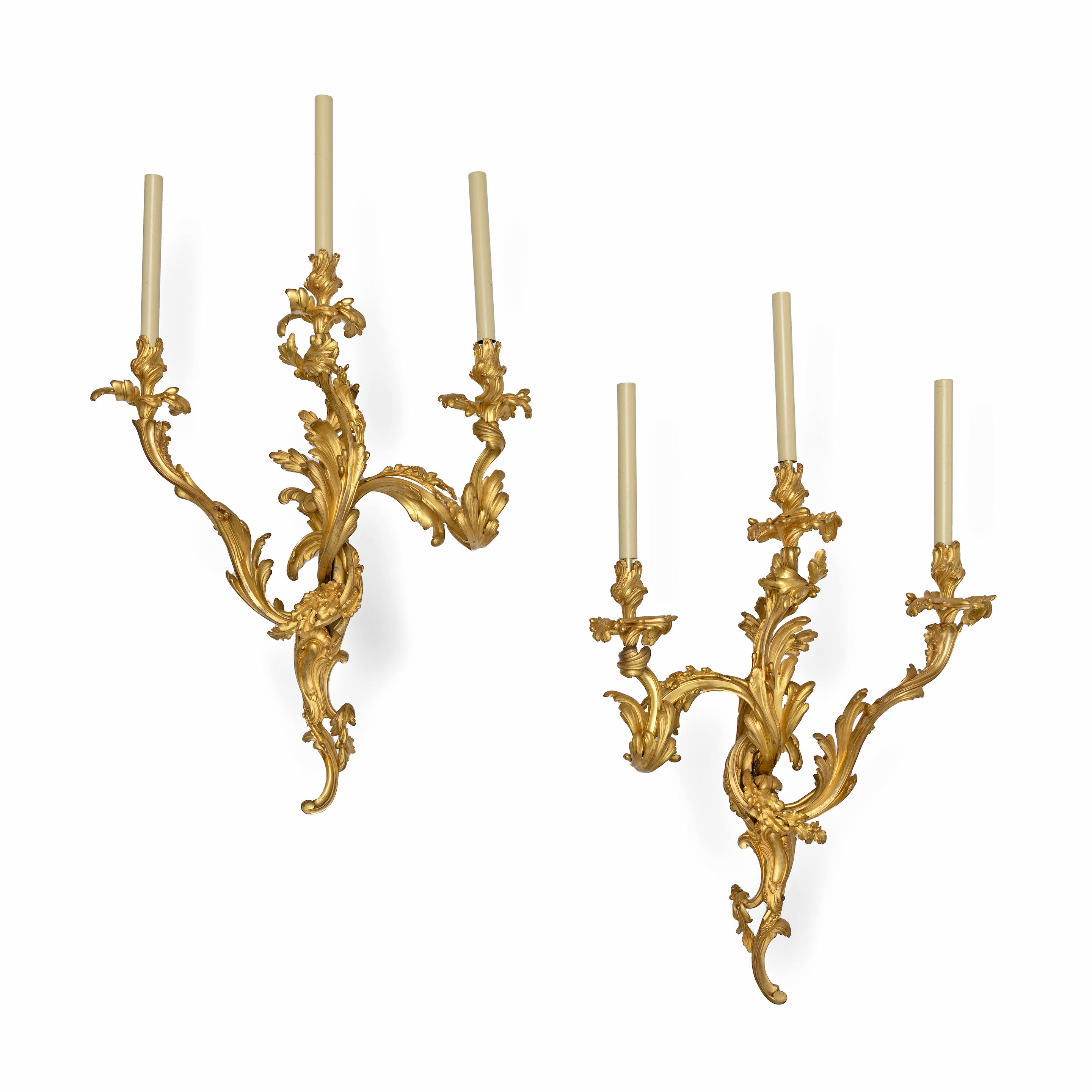 Appraisal: A PAIR OF LARGE AND IMPRESSIVE EARLY TH CENTURY GILT