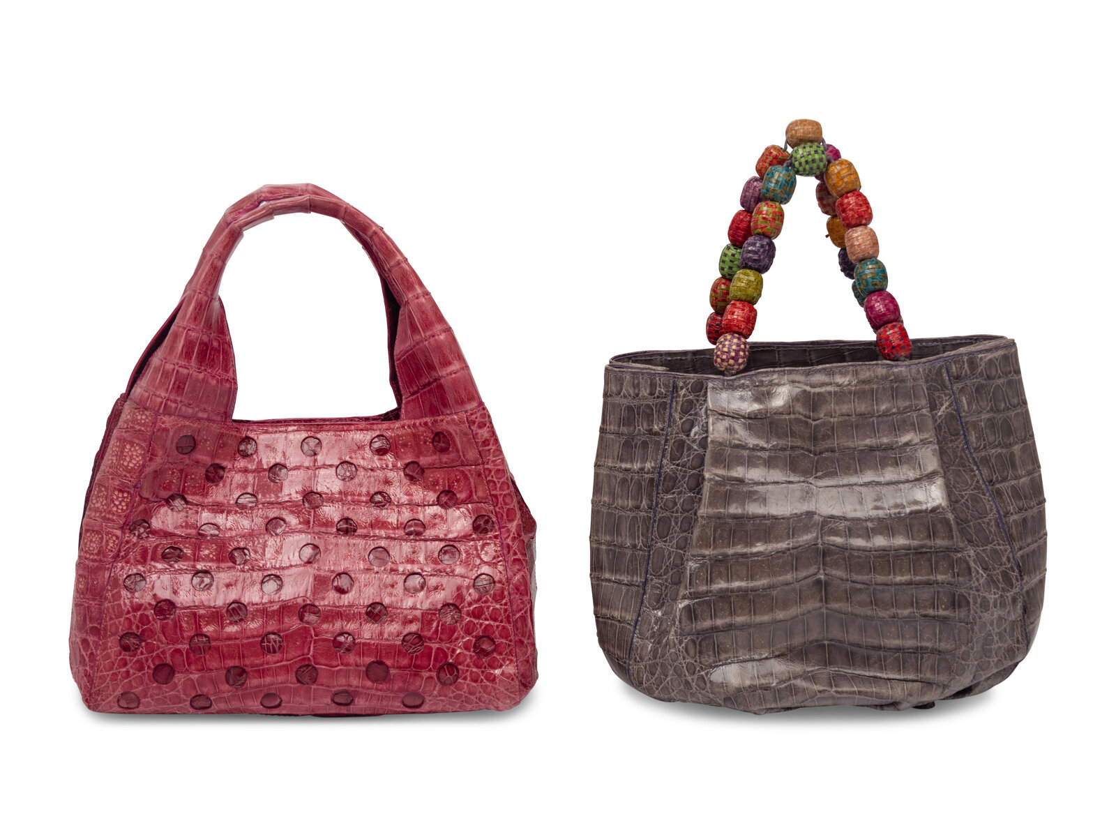 Appraisal: Two Nancy Gonzalez Crocodile Handbags THE FIRST Small handbag in