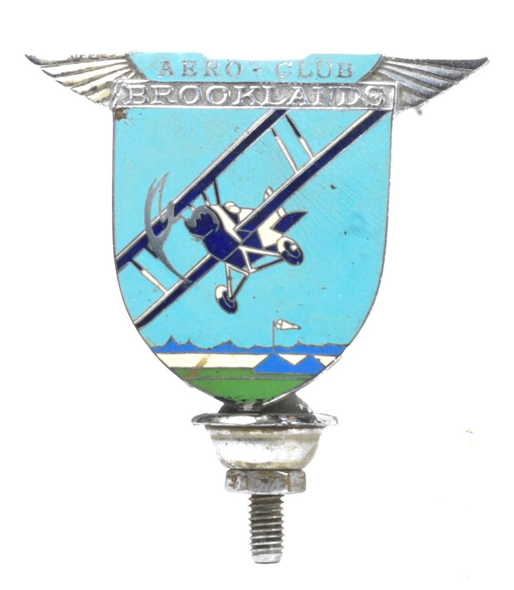 Appraisal: A BROOKLANDS AERO-CLUB ENAMEL MEMBER'S BADGE S by Spencer of