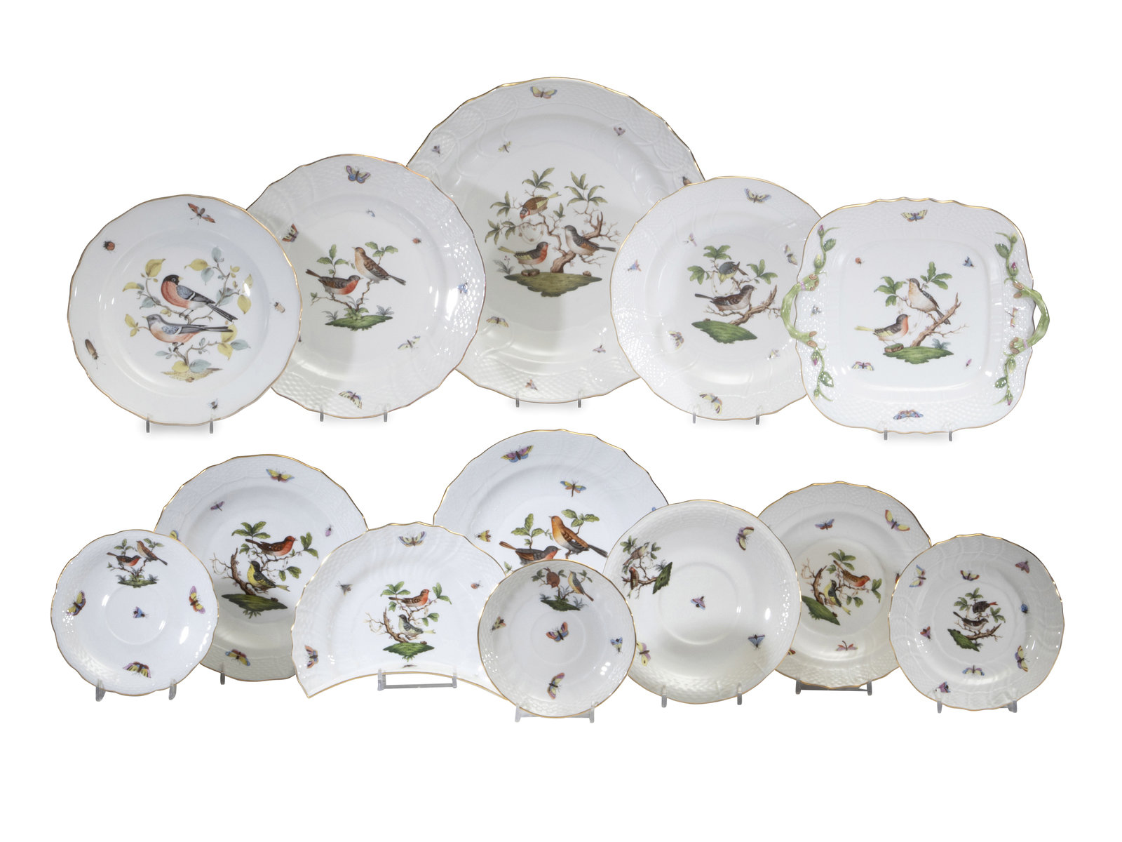 Appraisal: A Herend Rothschild Bird Porcelain Service for Twelve th Century