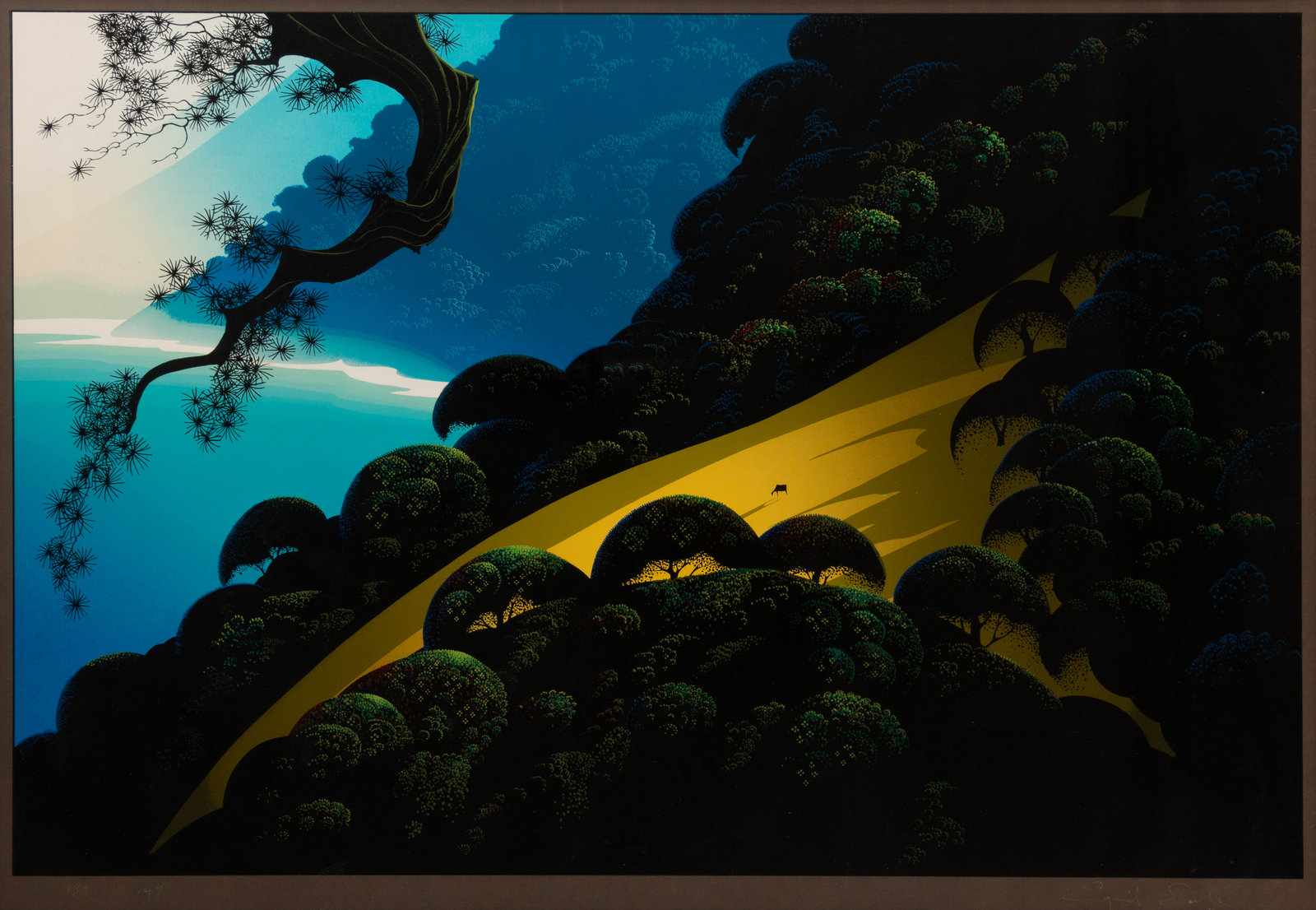 Appraisal: Eyvind Earle Caramel signed Eyvind Earle lower right x inches