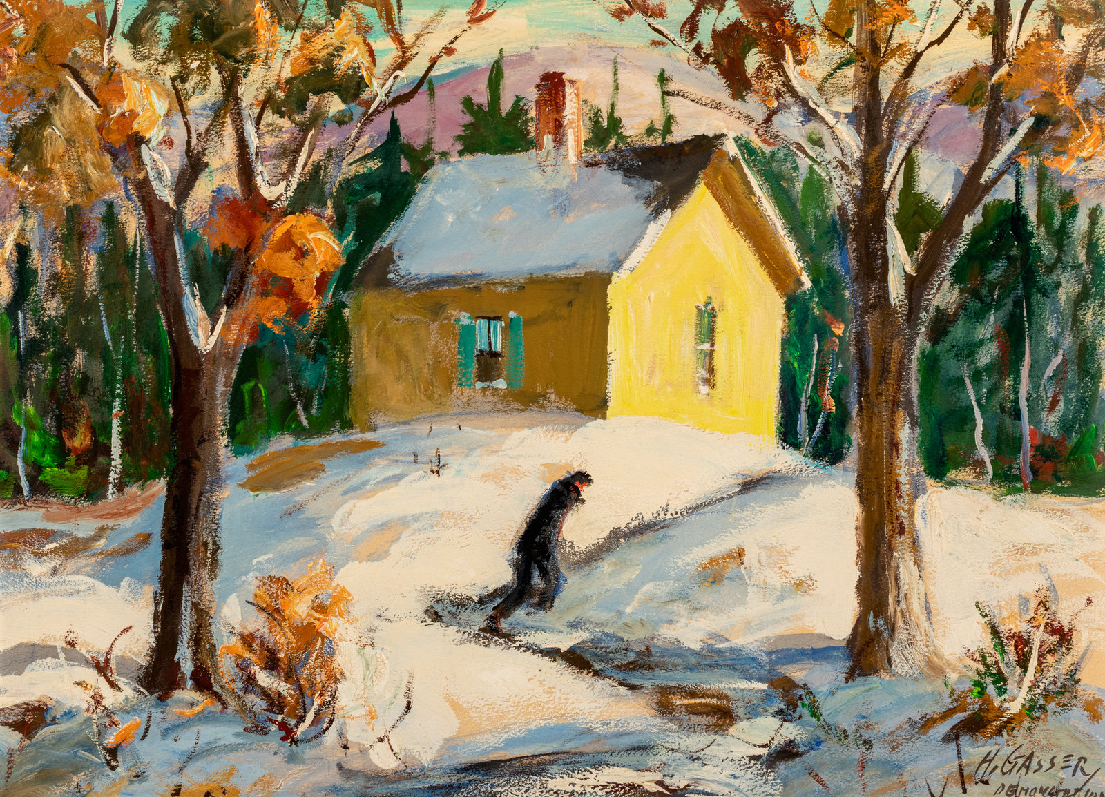 Appraisal: Henry Gasser American - The Yellow House oil on board