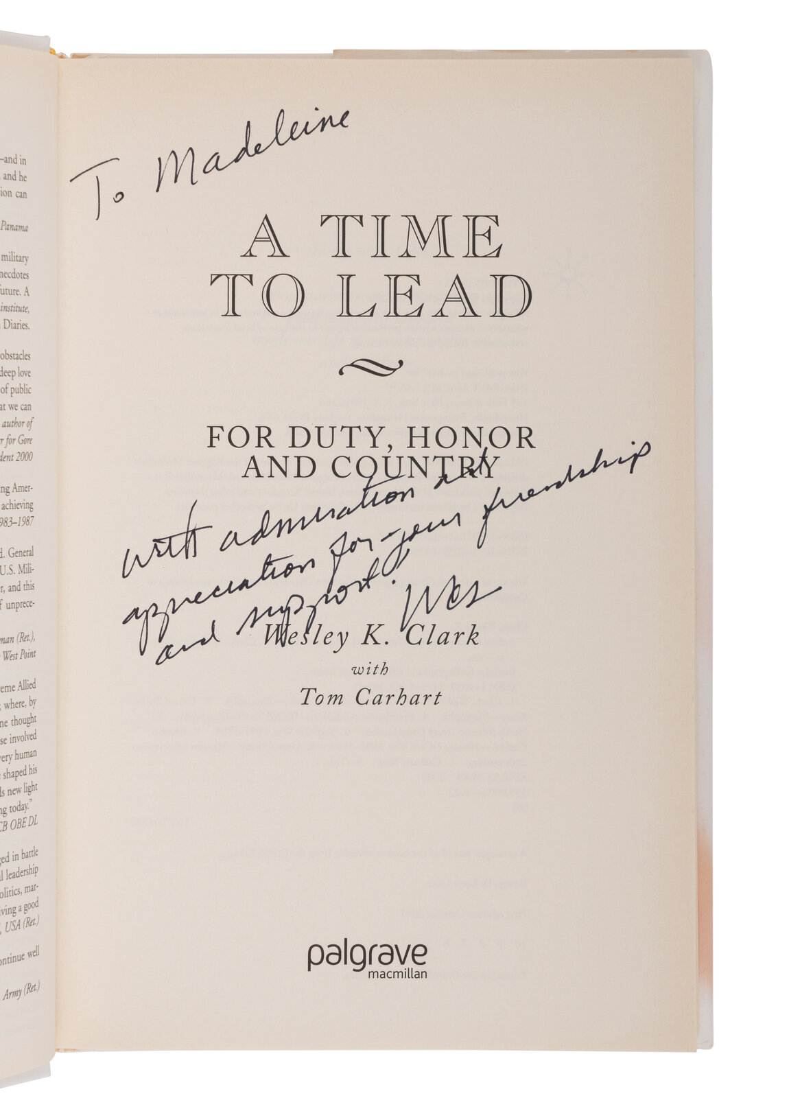 Appraisal: MILITARY A group of FIRST EDITIONS ONE INSCRIBED TO SECRETARY