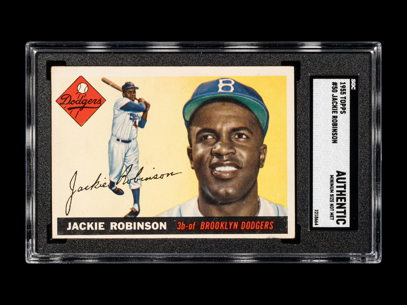 Appraisal: A Topps Jackie Robinson Baseball Card No SGC Authentic The