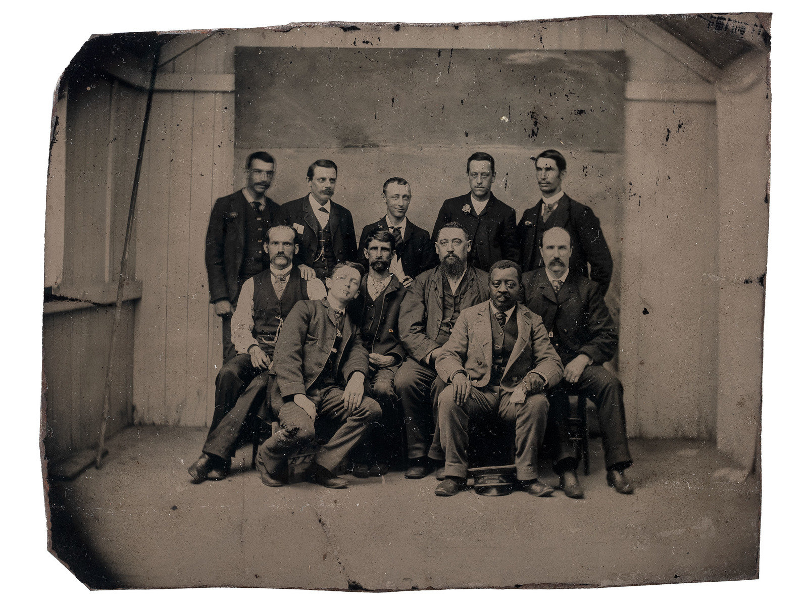 Appraisal: EARLY PHOTOGRAPHY A group of occupational photographs highlighted by a