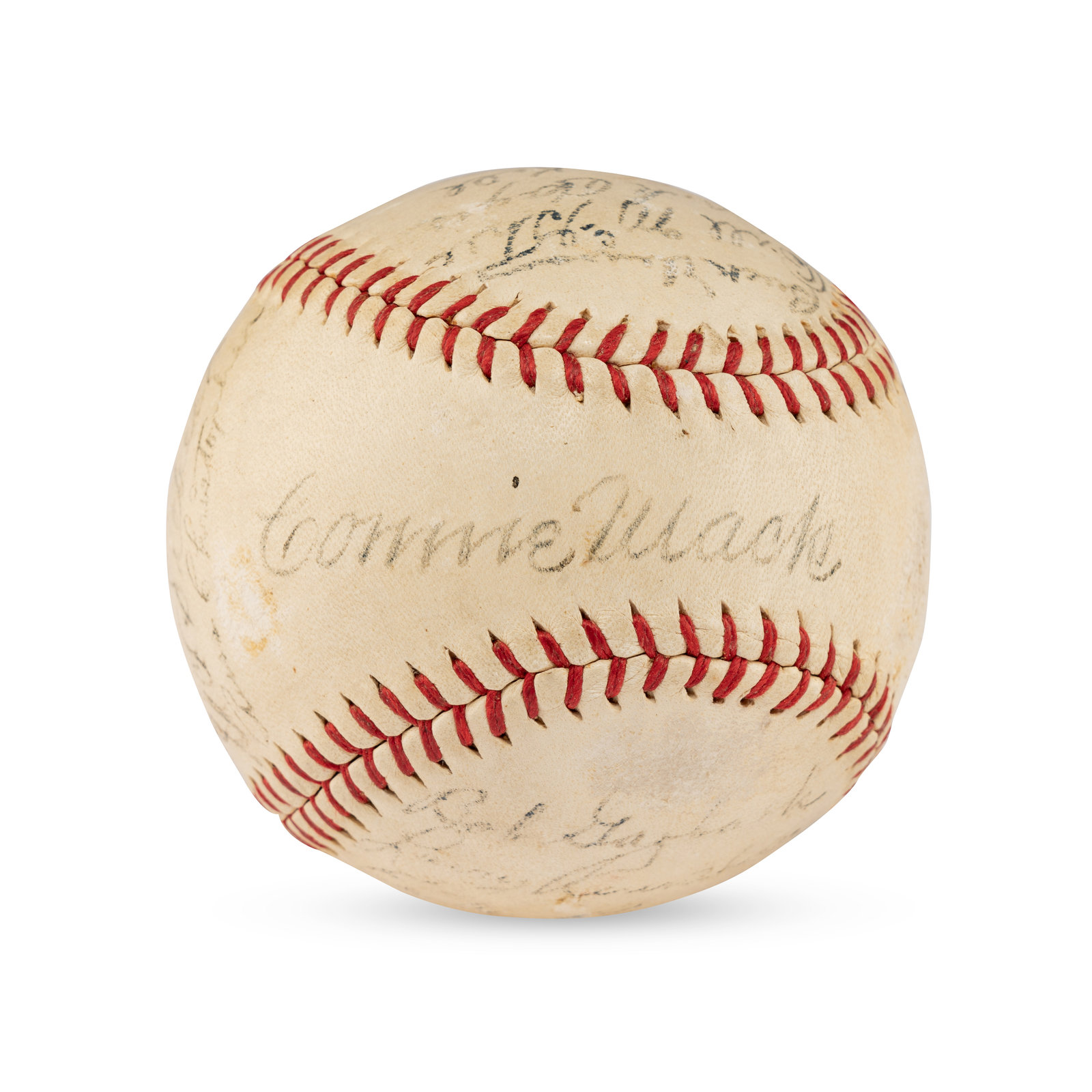 Appraisal: A Philadelphia Athletics Team Signed Autograph Baseball Featuring Connie Mack