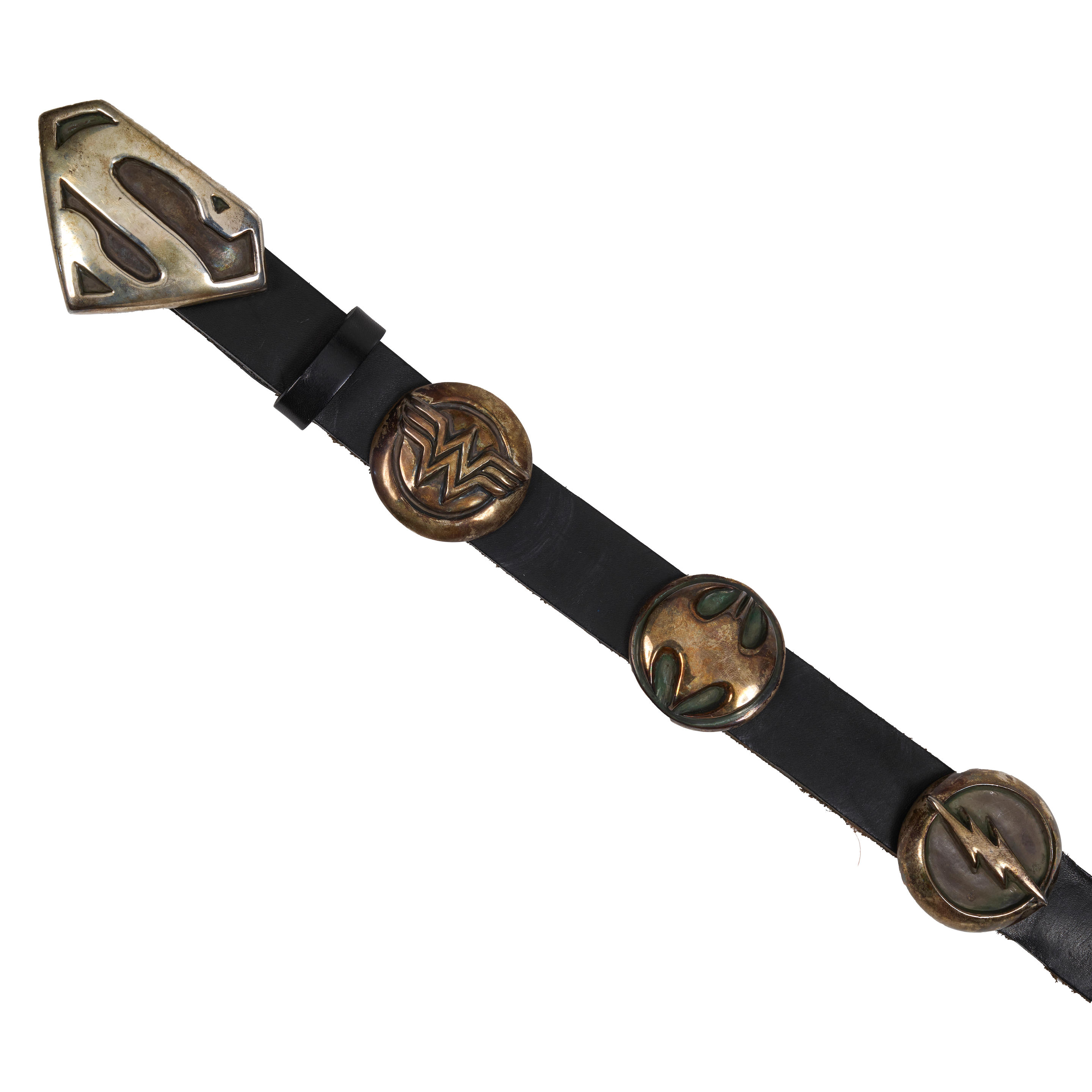 Appraisal: A DC UNIVERSE-THEMED CONCHA BELT With a Superman buckle and