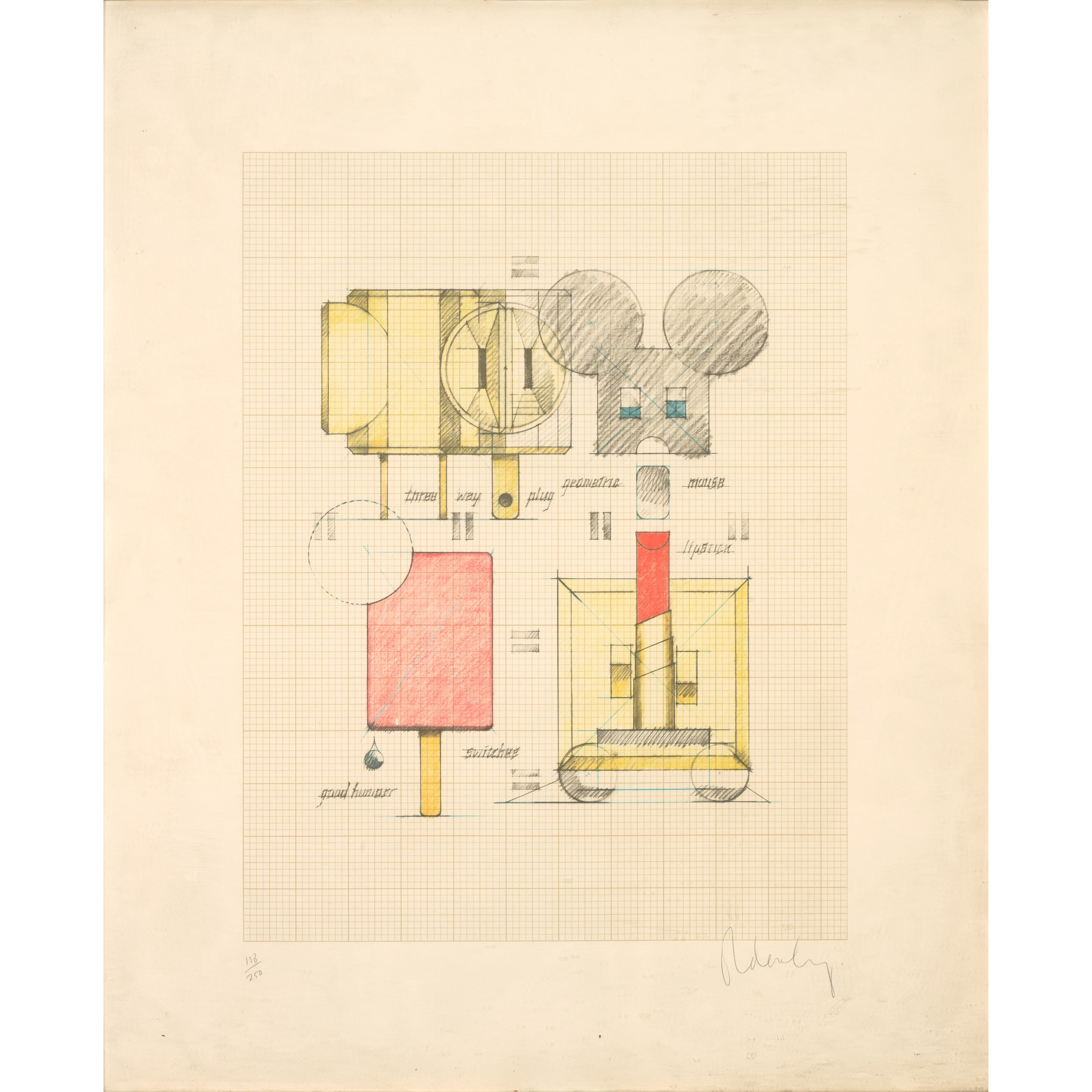 Appraisal: CLAES OLDENBURG - System of Iconography - Plug Mouse Good