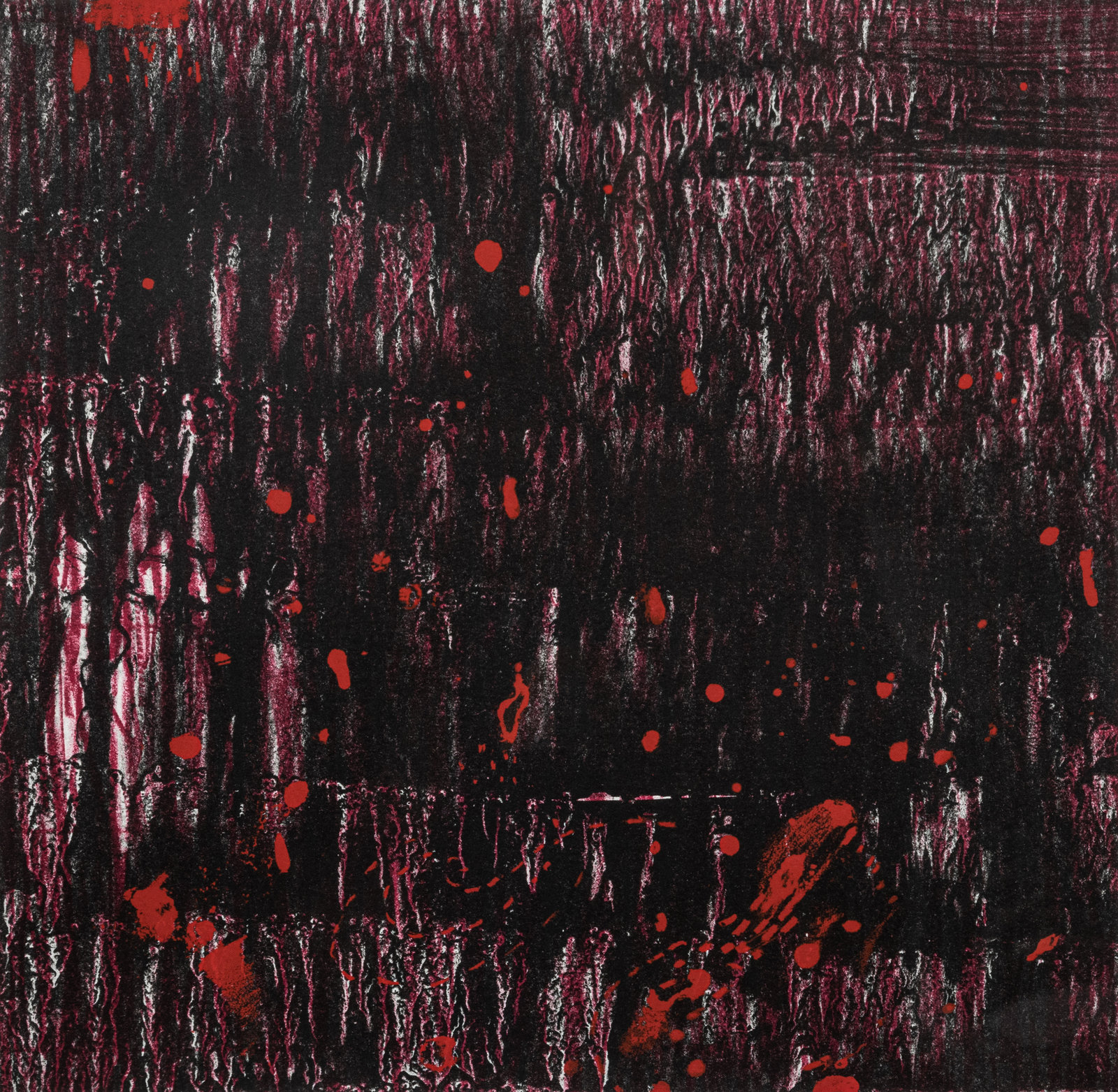 Appraisal: Pat Steir American b Untitled Composition in Red and Black