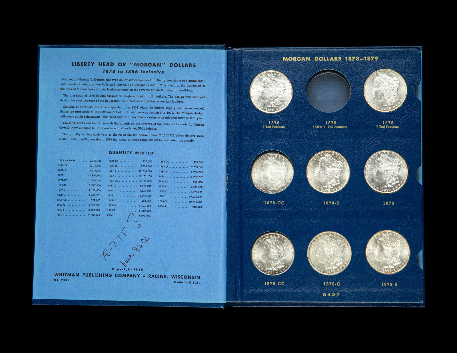 Appraisal: Thirty-Five Morgan Coins in two albums comprising TF TF -S