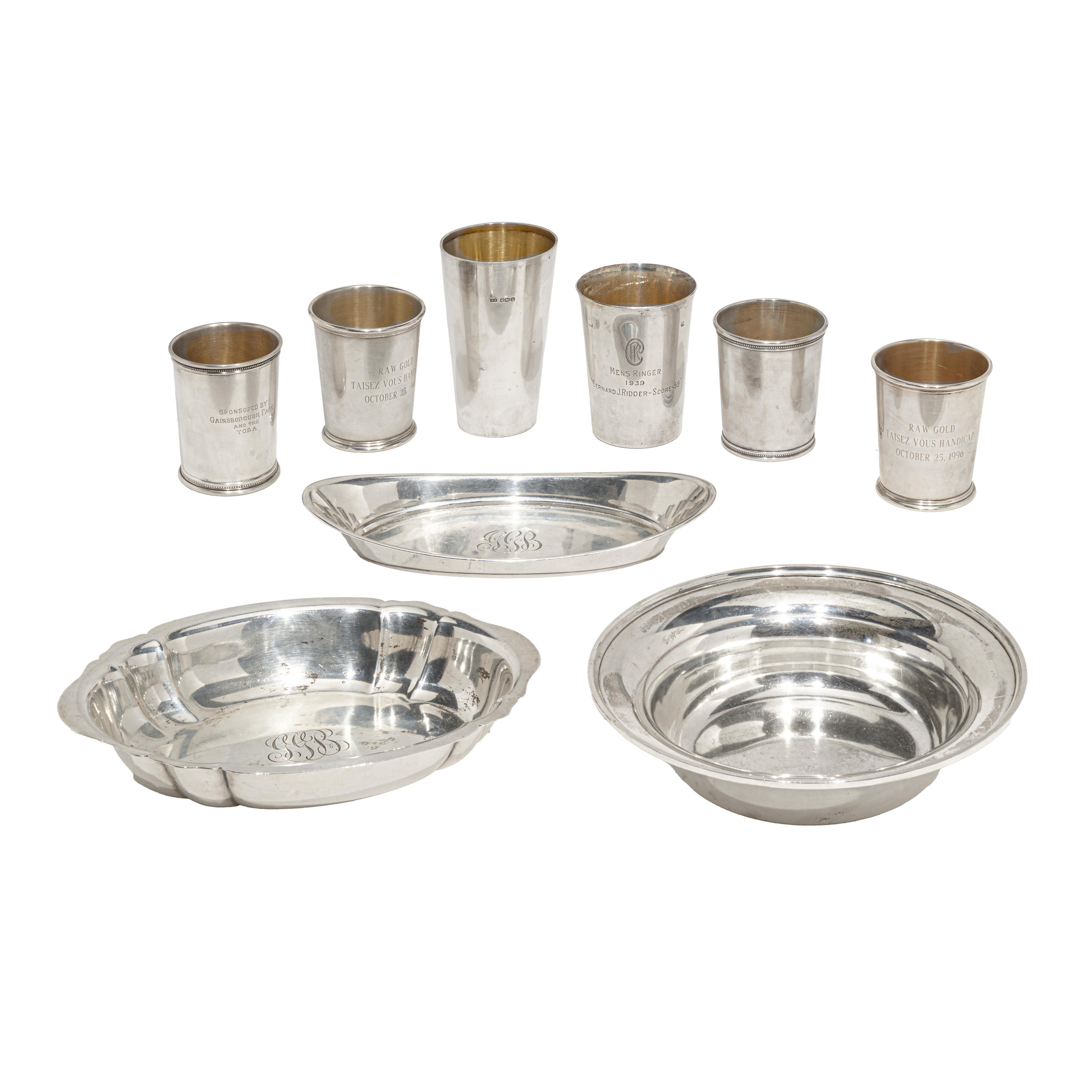 Appraisal: A GROUP OF AMERICAN STERLING SILVER DISHES AND CUPS by