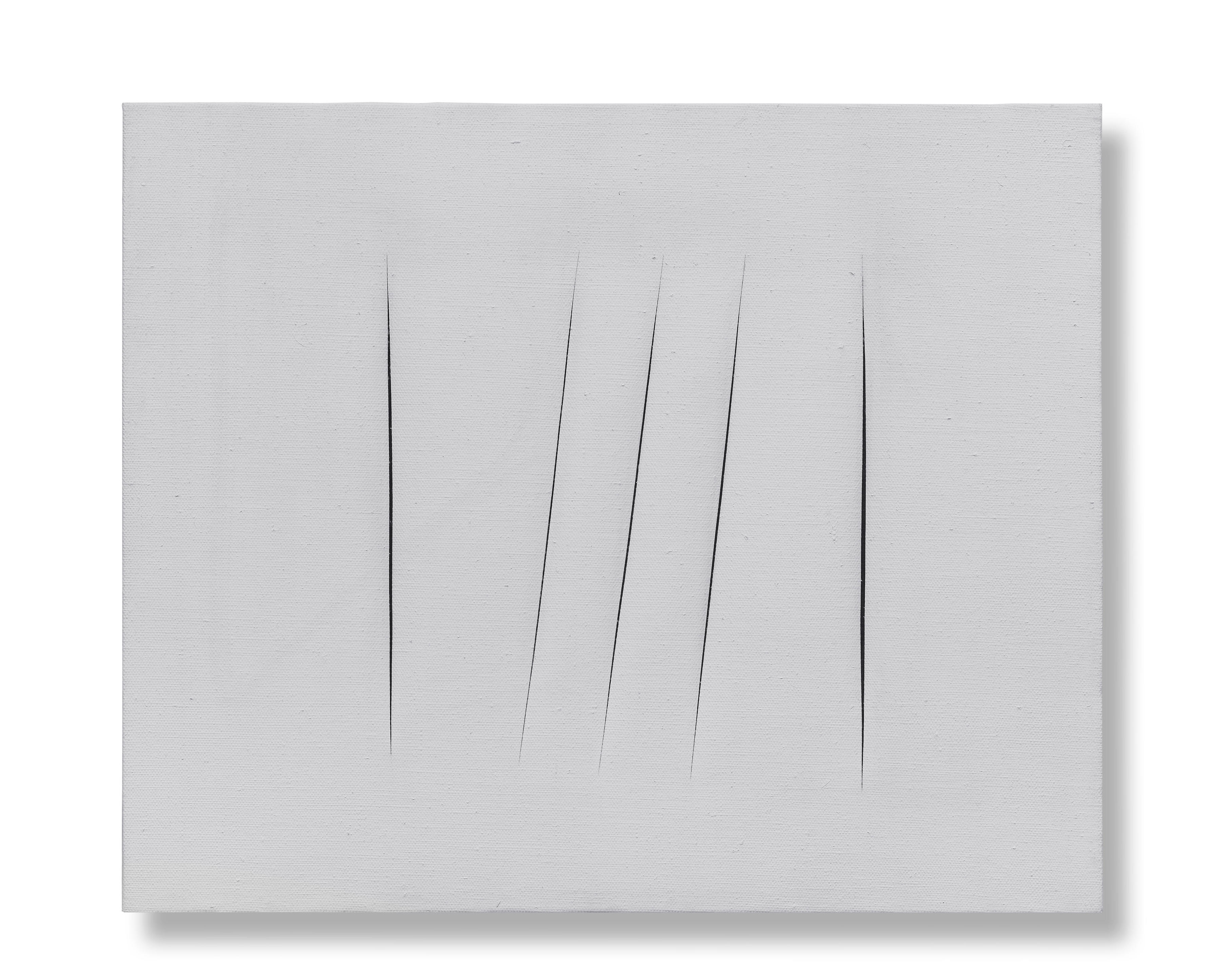 Appraisal: LUCIO FONTANA - Concetto spaziale Attese signed titled and inscribed