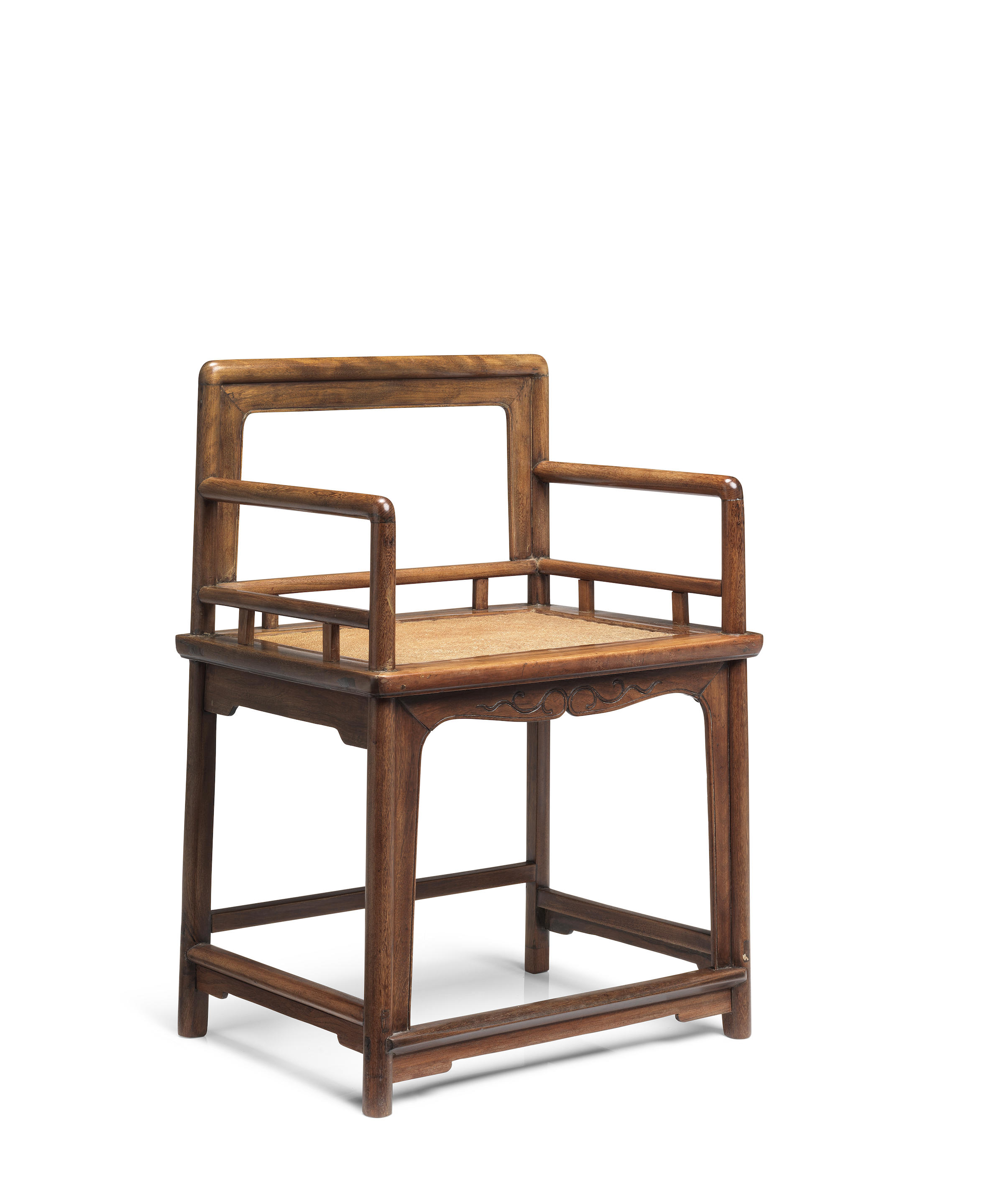 Appraisal: A TIELIMU LOW-BACK CHAIR MEIGUIYI Mid-Qing Dynasty With rounded corner