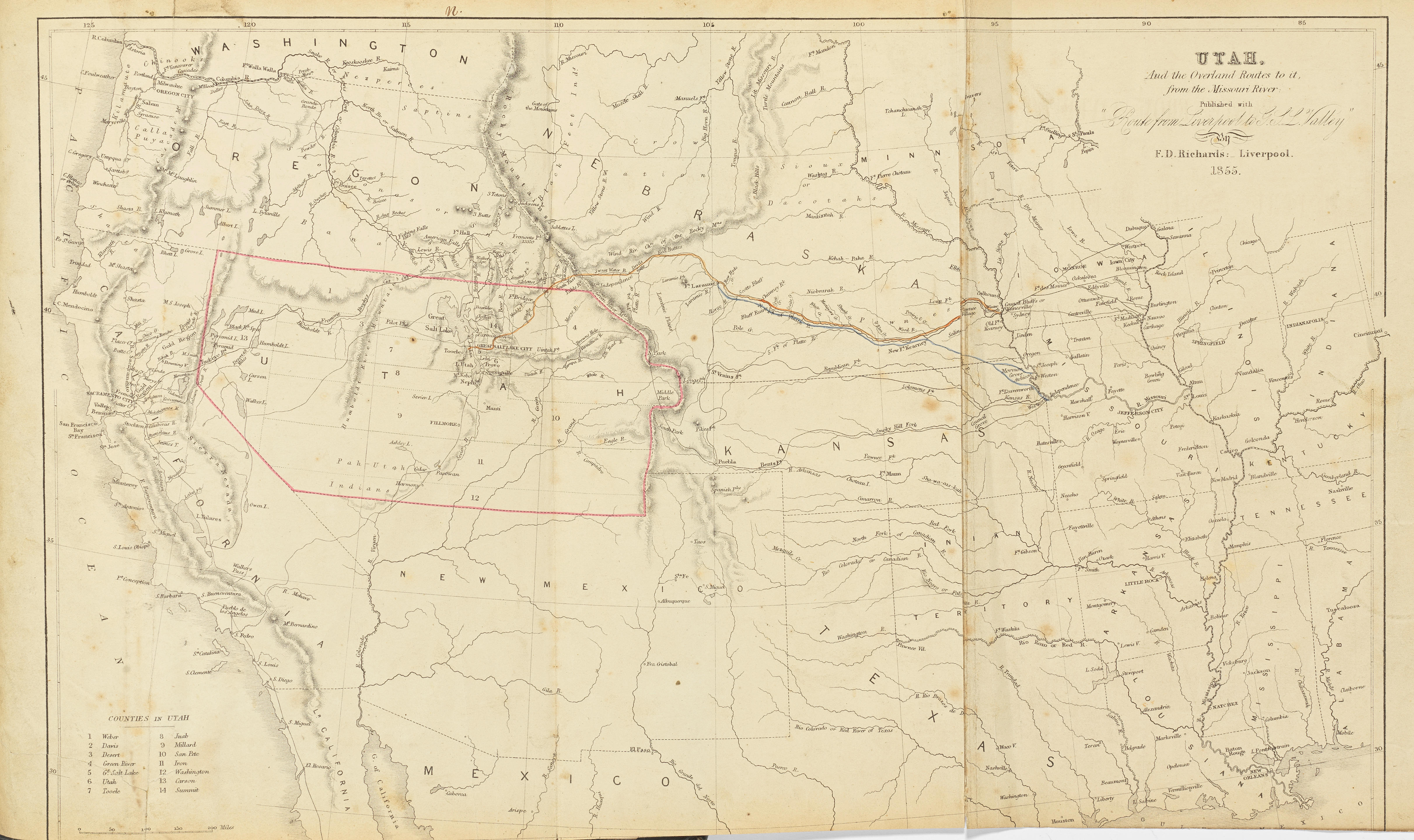 Appraisal: LINFORTH JAMES EDITOR Route from Liverpool to Great Salt Lake