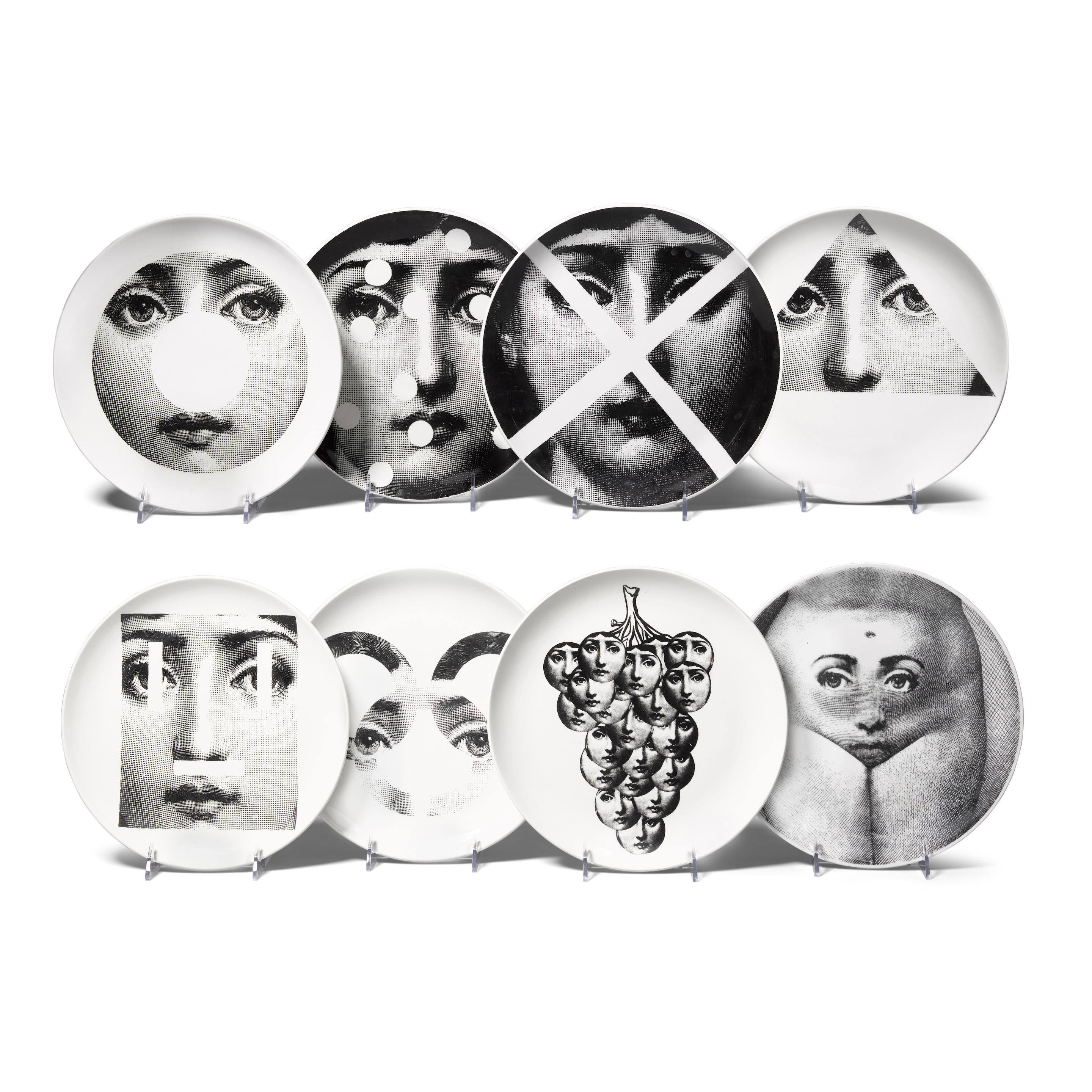 Appraisal: PIERO FORNASETTI - Group of Eight Themes and Variations Dinner