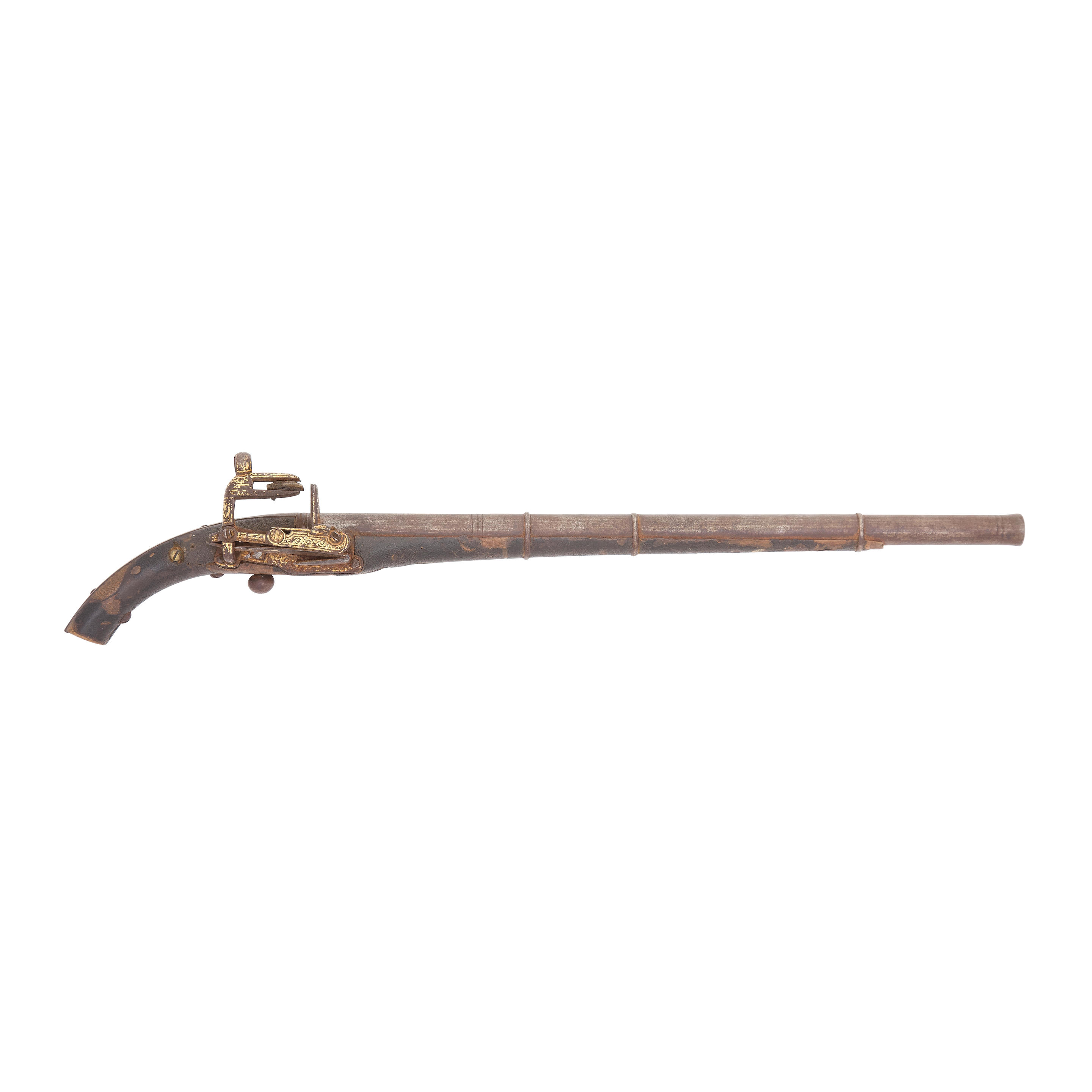 Appraisal: A DAGHESTANI -BORE MIQUELET-LOCK RIFLED PISTOL MID- TH CENTURY PROBABLY