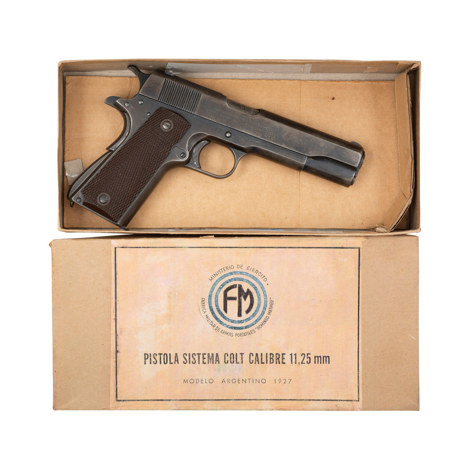 Appraisal: Argentine Model Pistol in Box Police Issue Marked ACP barrel