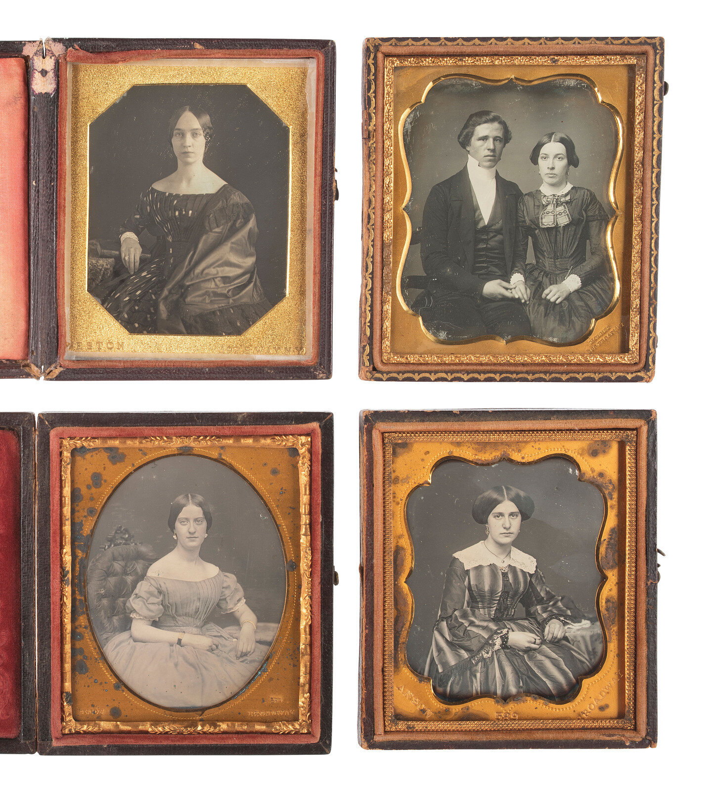 Appraisal: EARLY PHOTOGRAPHY A group of sixth plate daguerreotypes by New