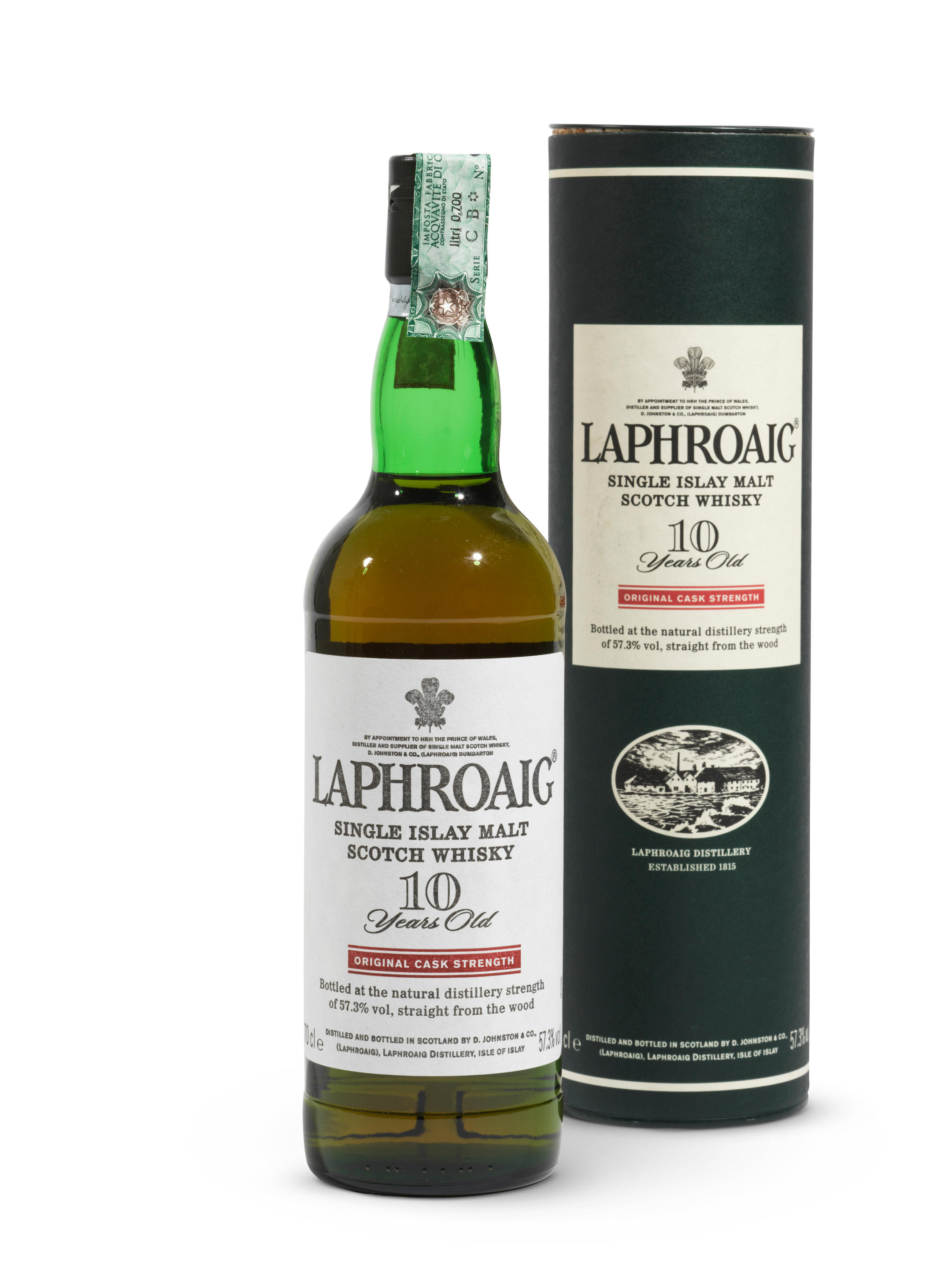 Appraisal: LAPHROAIG- YEAR OLD Laphroaig- year old Original Cask Strength Distilled