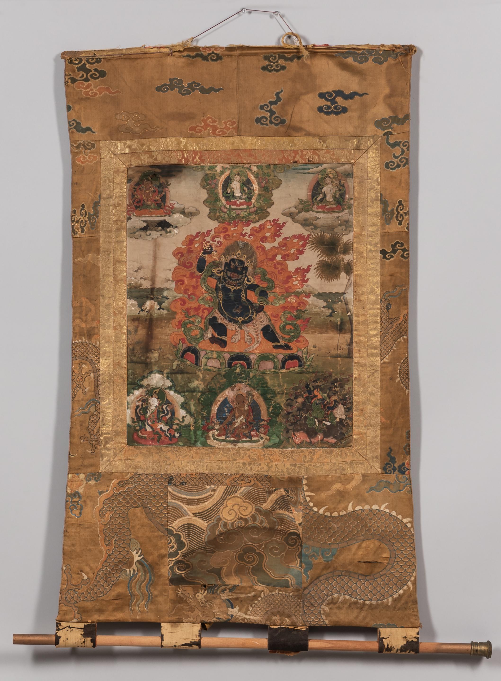 Appraisal: THANGKA DEPICTING MAHAKALA Sino-Tibet possibly th th century standing on