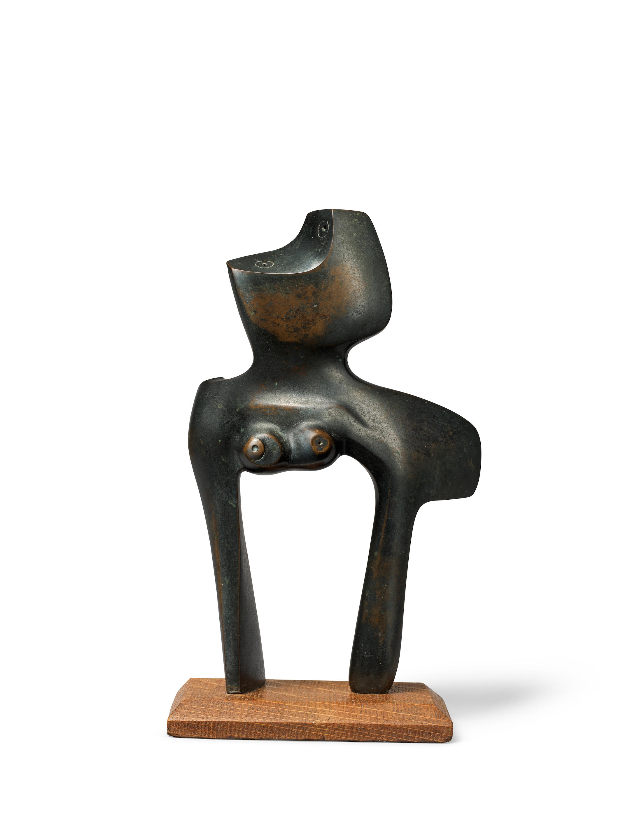 Appraisal: BERNARD MEADOWS BRITISH - Standing Figure bronze with a black