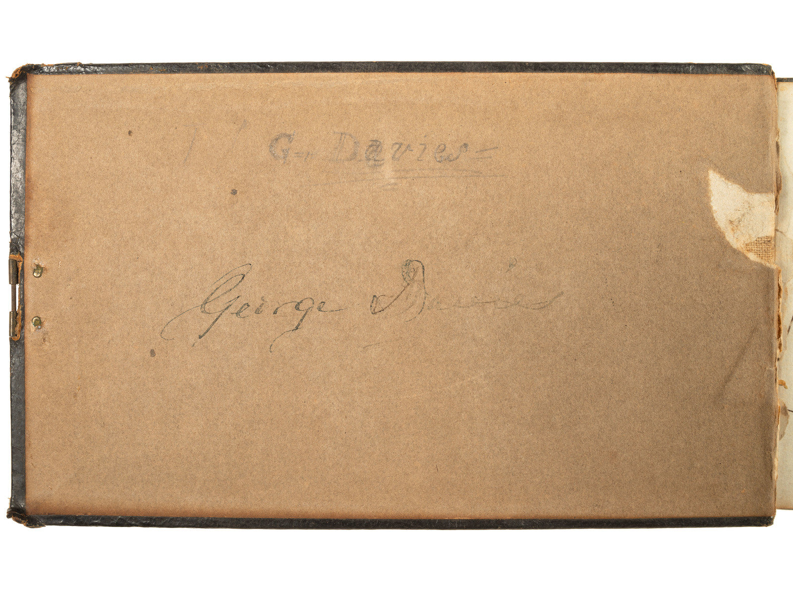 Appraisal: CIVIL WAR Battery and Entrenchment notebook identified to George Davis