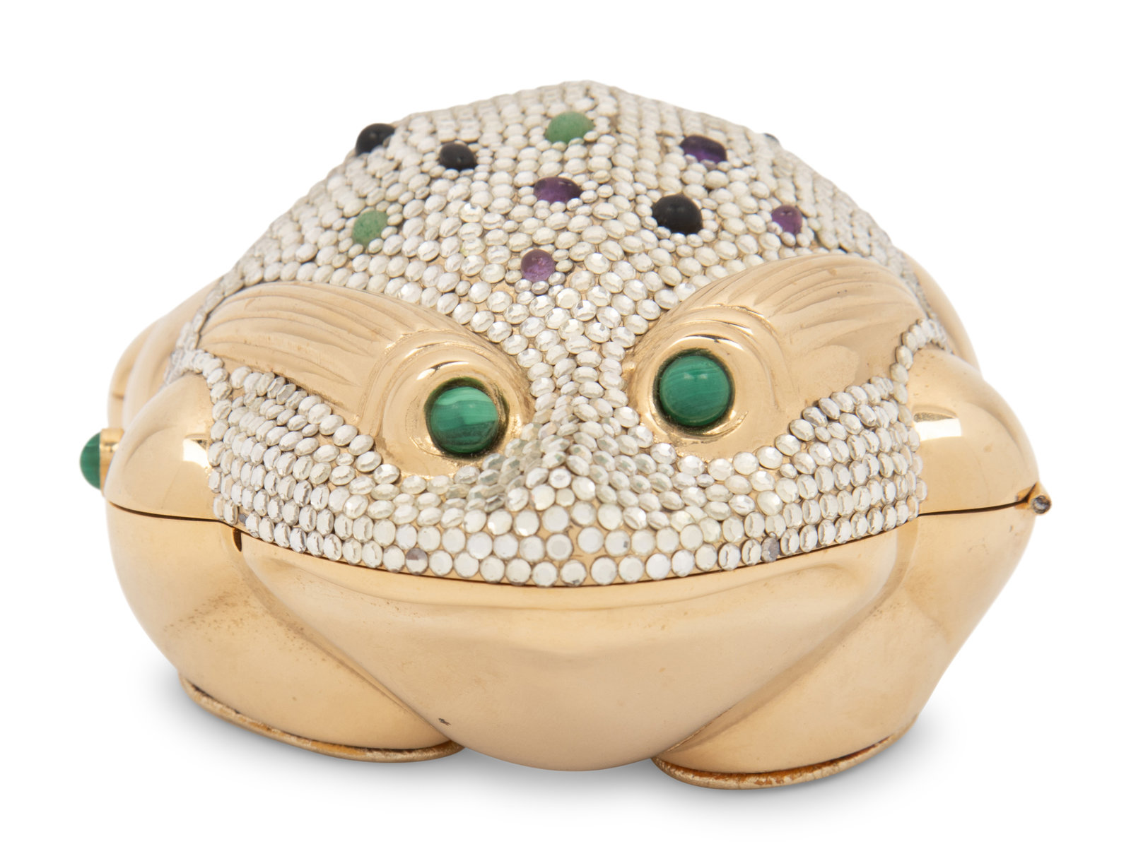 Appraisal: Judith Leiber Frog Minaudi re Frog minaudi re encrusted with