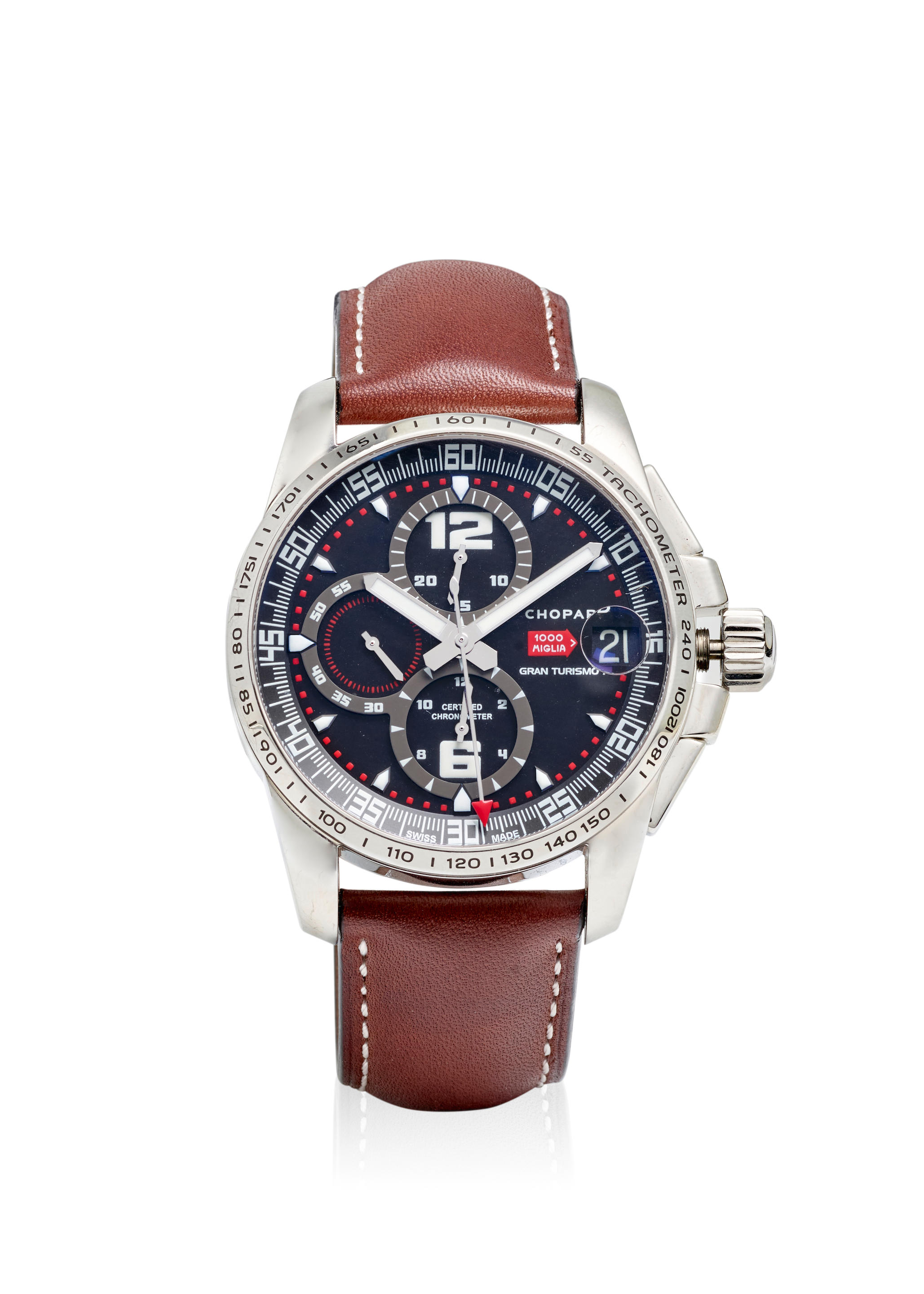 Appraisal: CHOPARD A LIMITED EDITION STAINLESS STEEL AUTOMATIC CHRONOGRAPH Model Mille