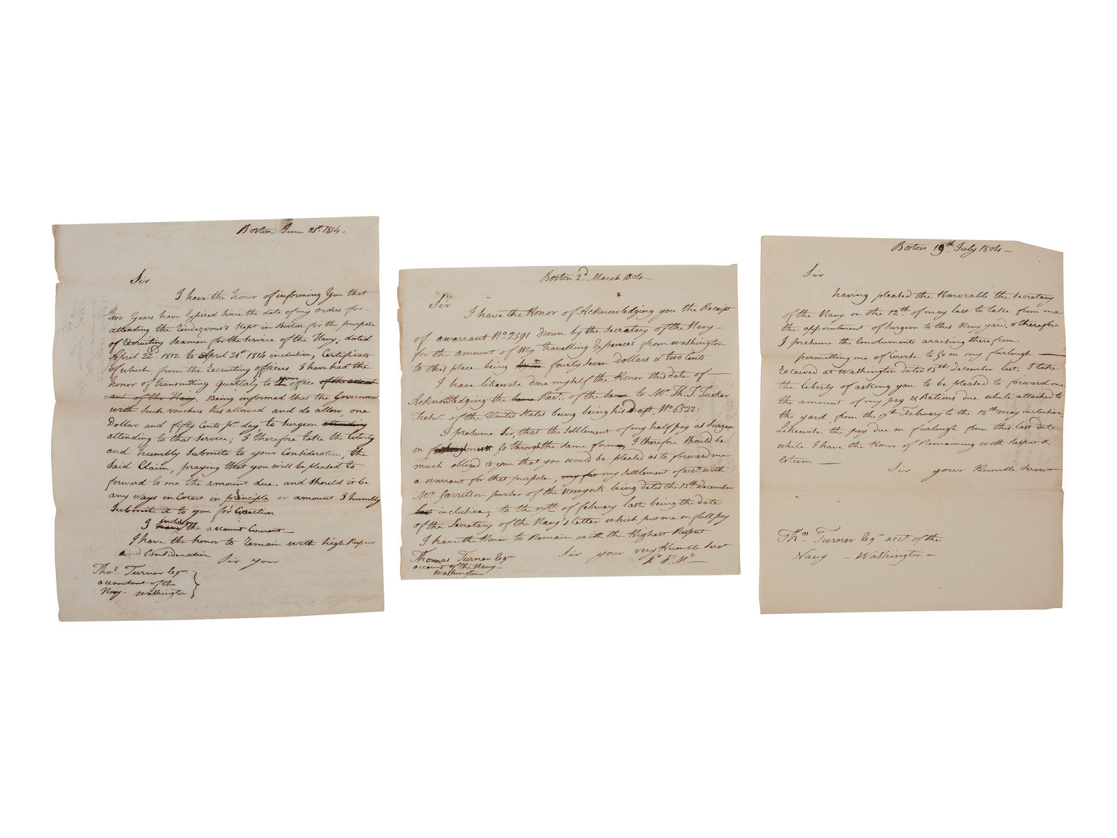 Appraisal: WAR OF Manuscript archive identified to French-American Naval Surgeon Dr